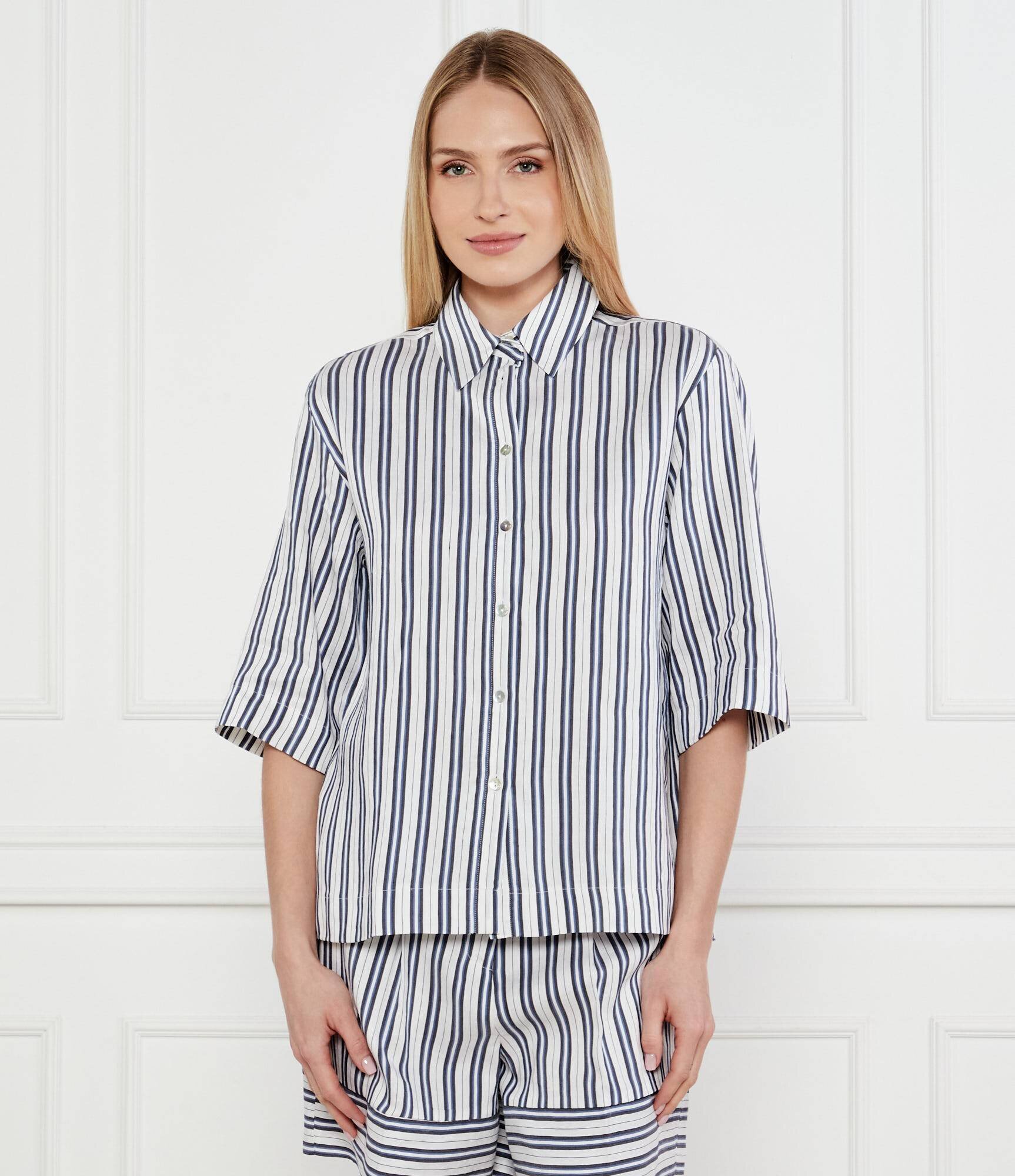 Marella SPORT Cămașă Manna | Relaxed fit | cu adaos de in