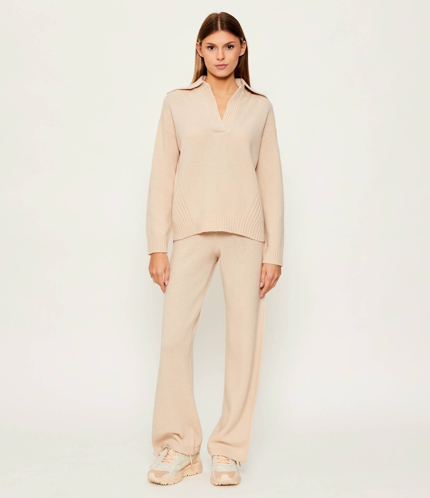 Marella SPORT De lână pantaloni de tricot ELMETTO | Relaxed fit