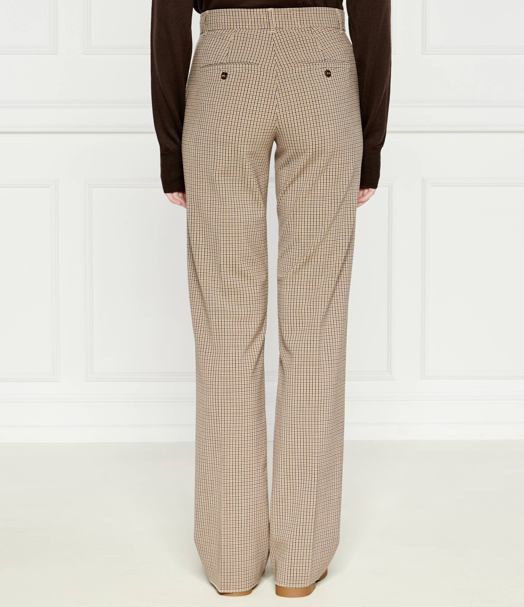 Marella SPORT Pantaloni Clarion | Straight fit cu adaos de lână