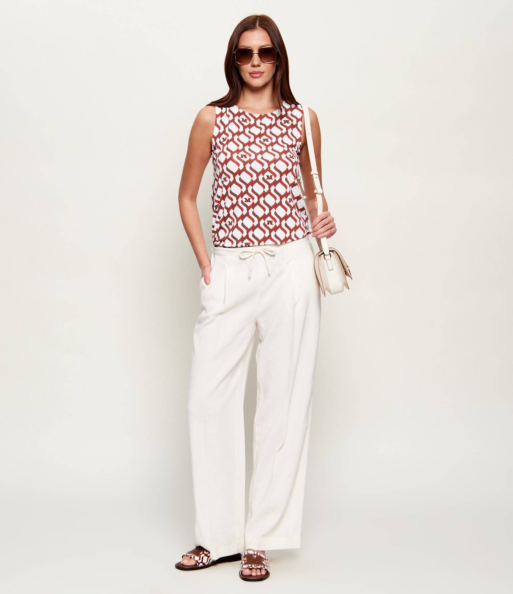 Marella SPORT Pantaloni MLMALLORO | Loose fit | cu adaos de in