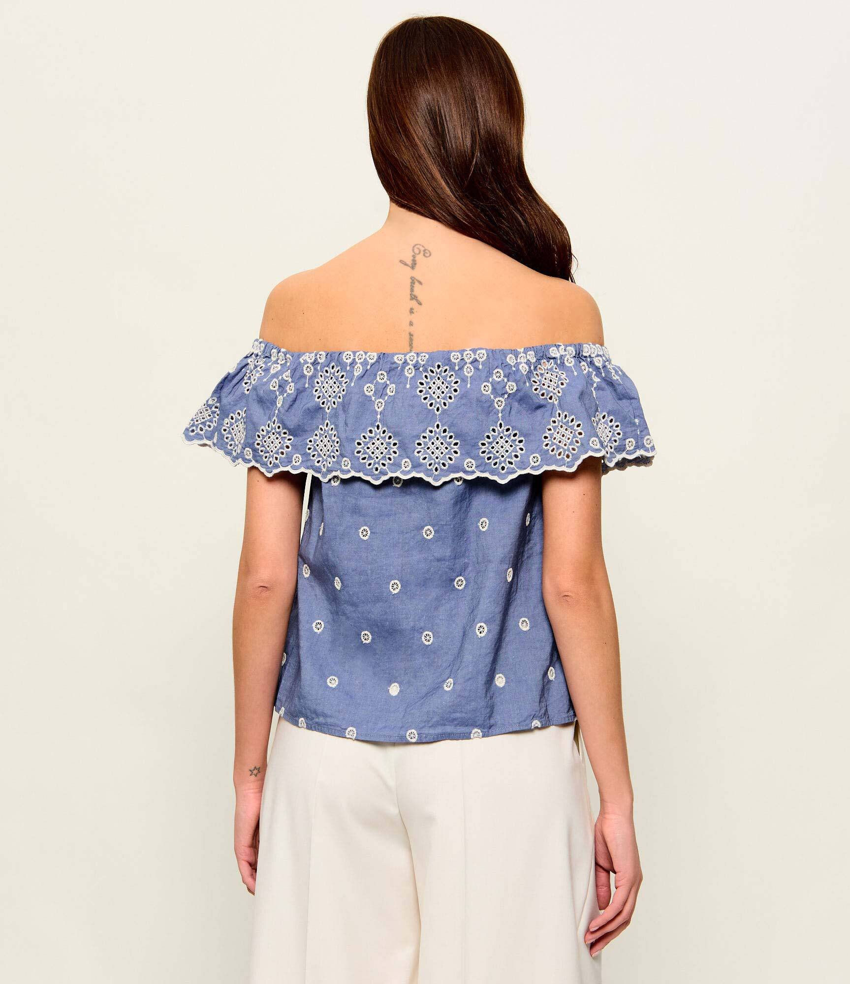 Max&Co Bluză LORETO | Relaxed fit | cu adaos de in