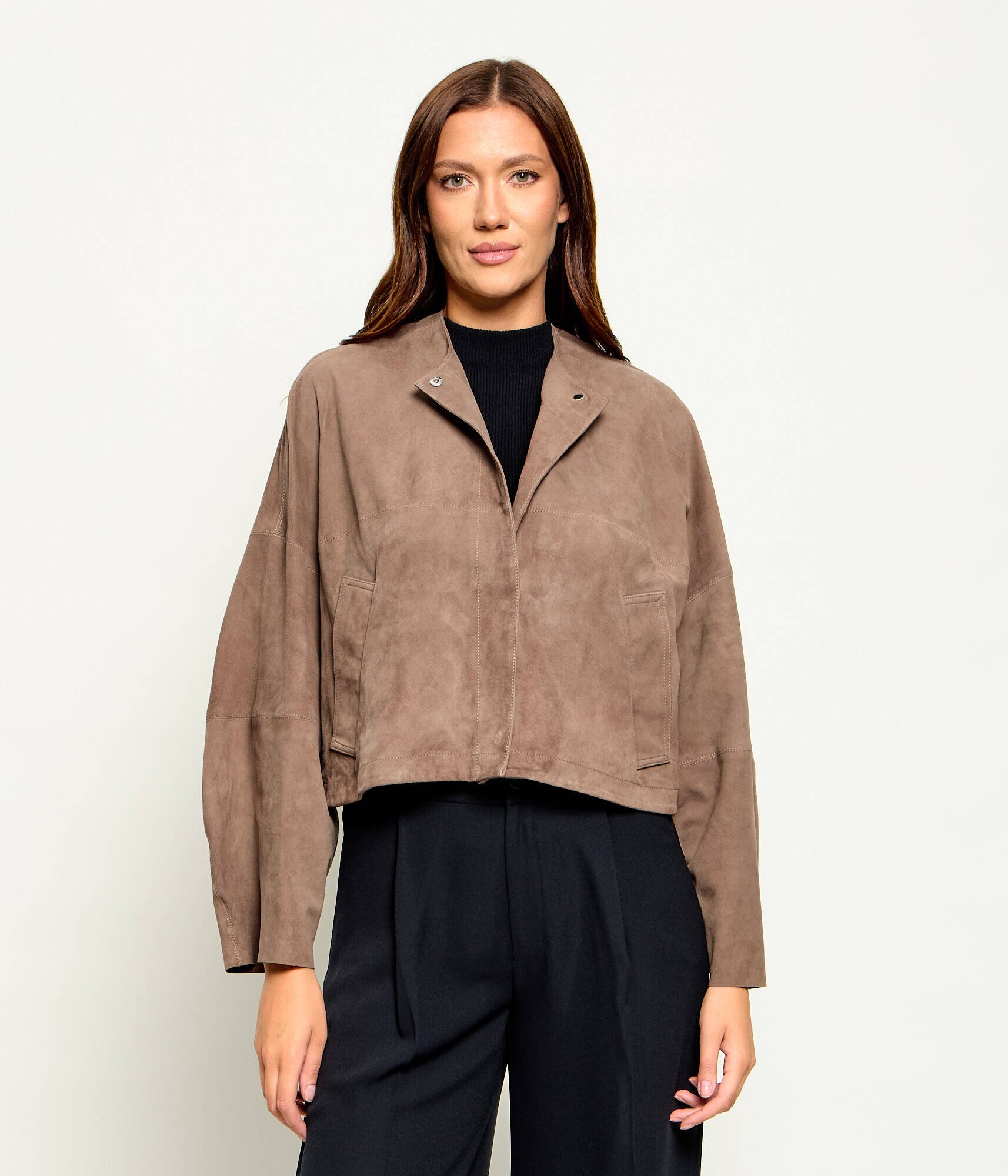 Max&Co Geacă Mcocurva | Loose fit | piele întoarsă