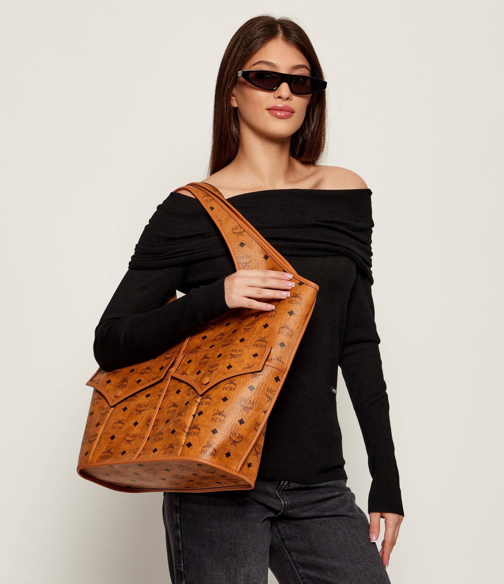 MCM De piele geantă shopper Leni