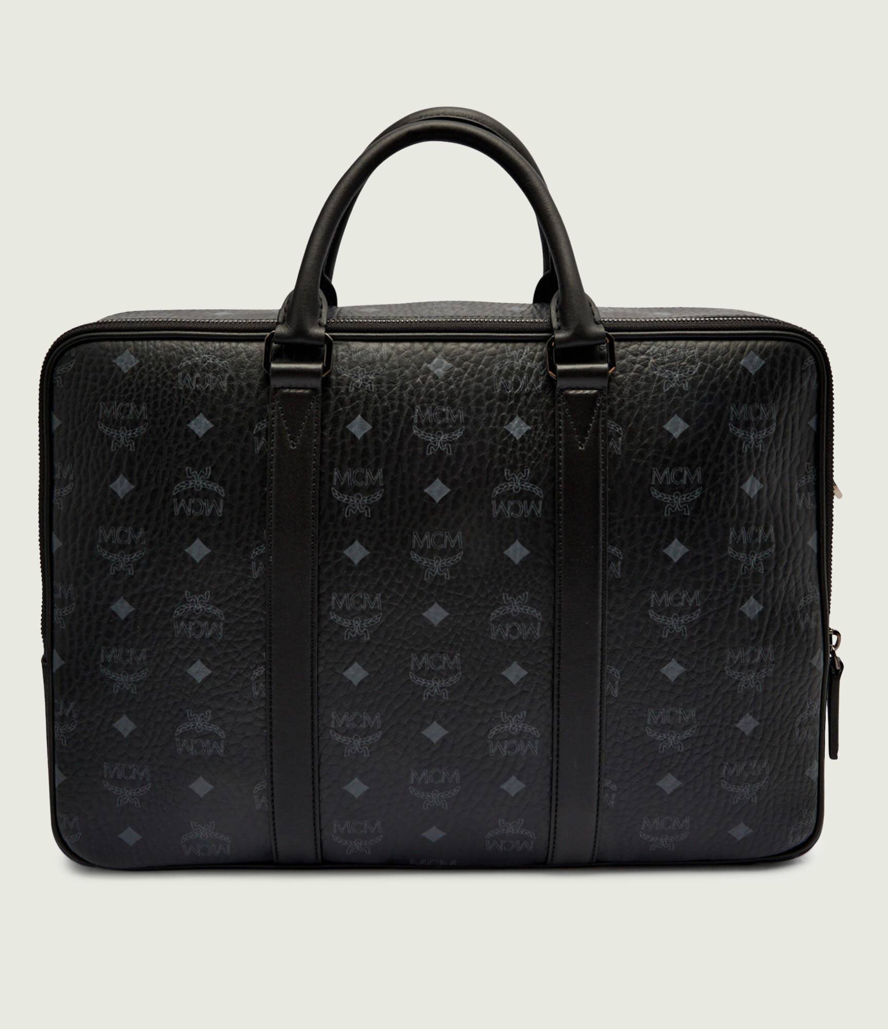 MCM Geantă pentru laptop 17" Klassik cu adaos de piele