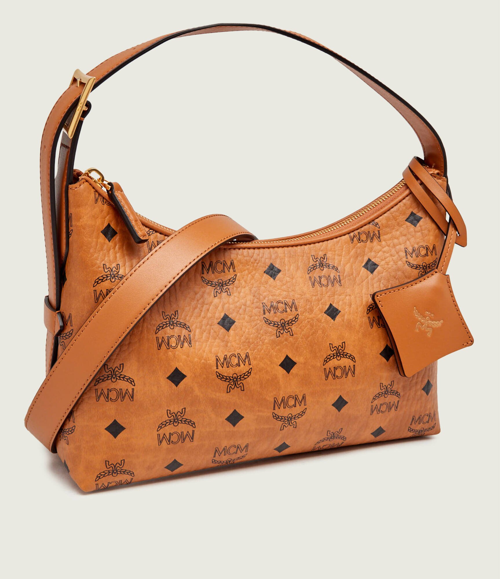 MCM Hobo Aren VI cu adaos de piele