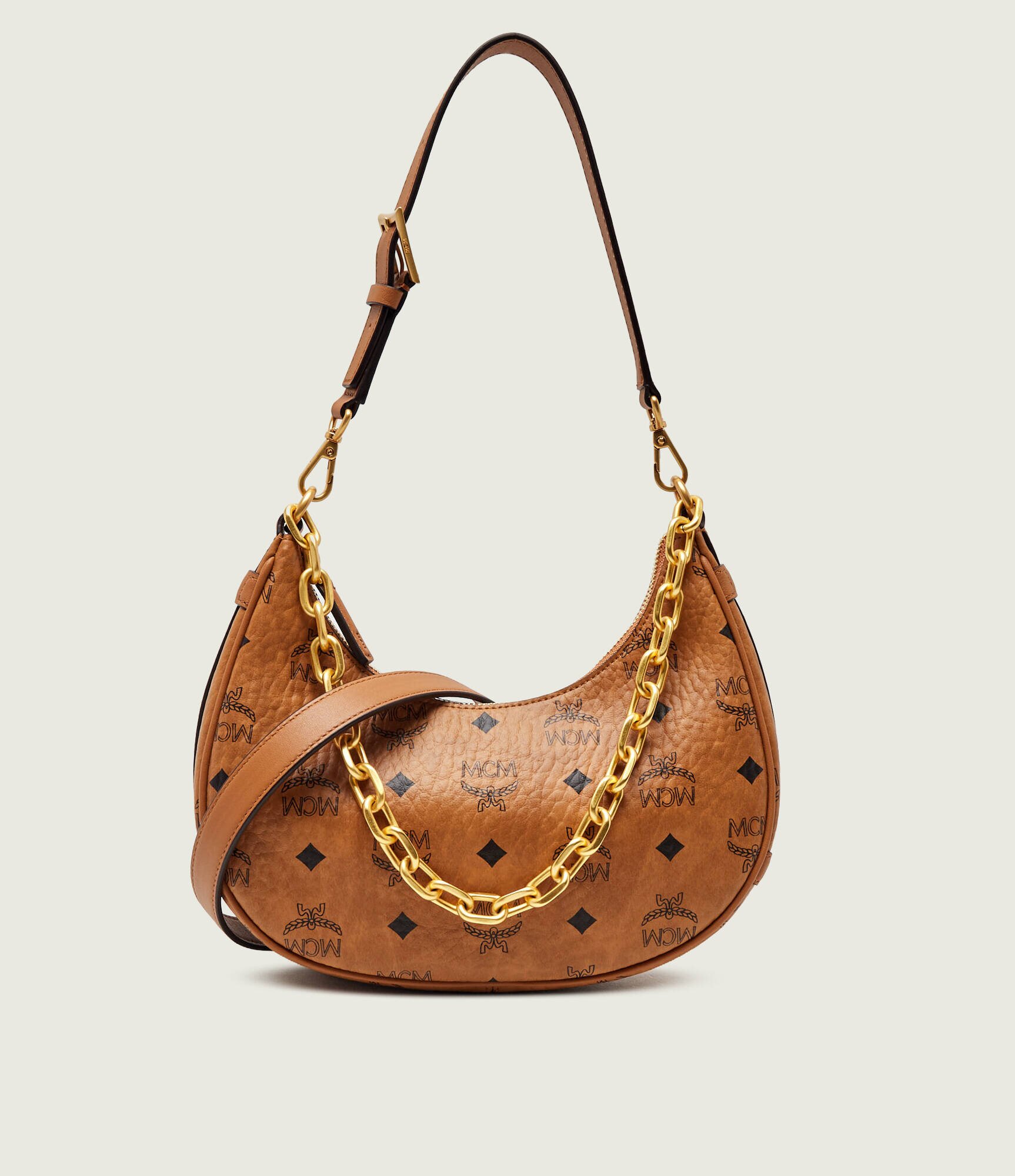 MCM Hobo AREN VI cu adaos de piele