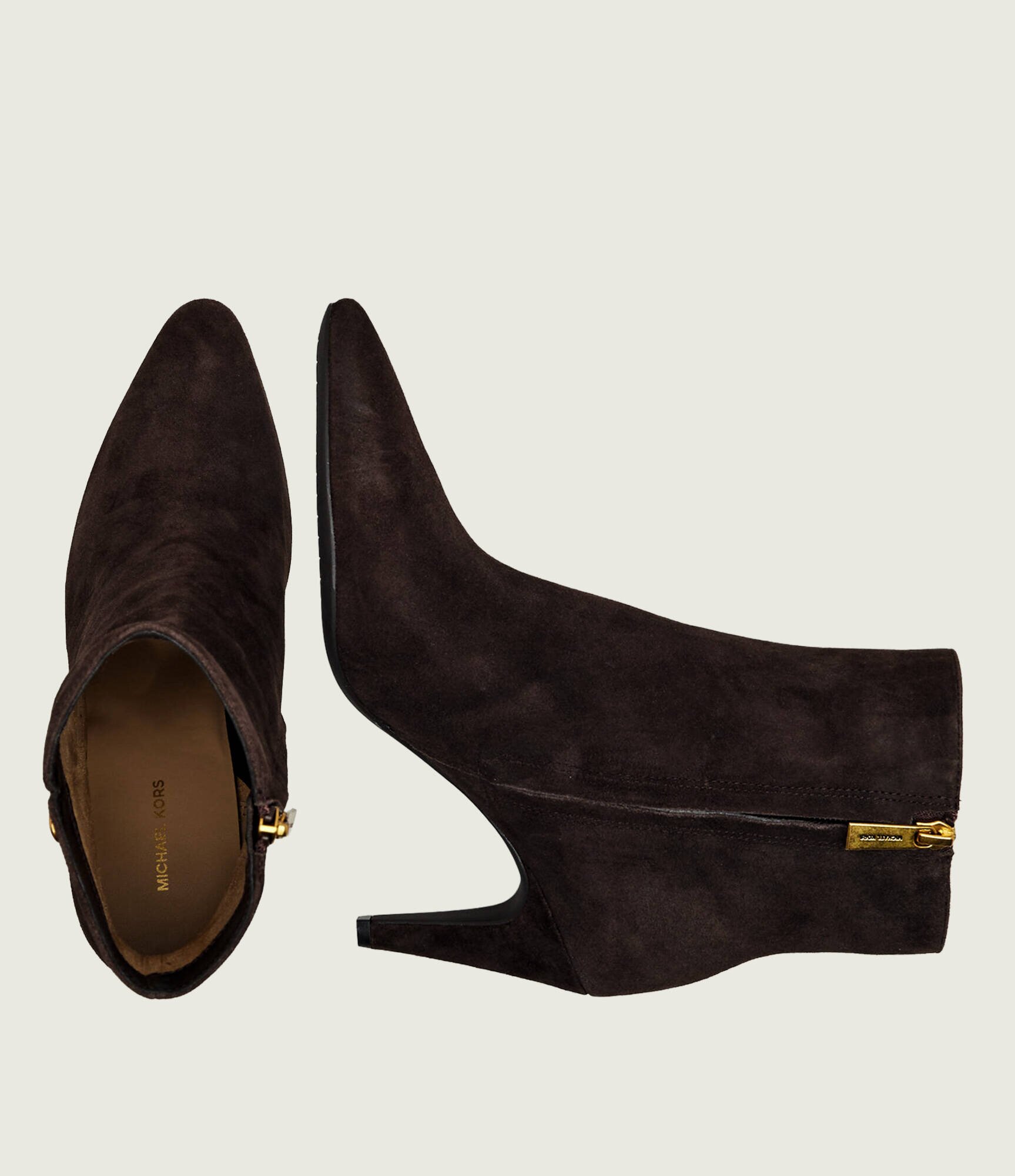 Michael Kors Botine cu toc subțire Daniela | piele întoarsă