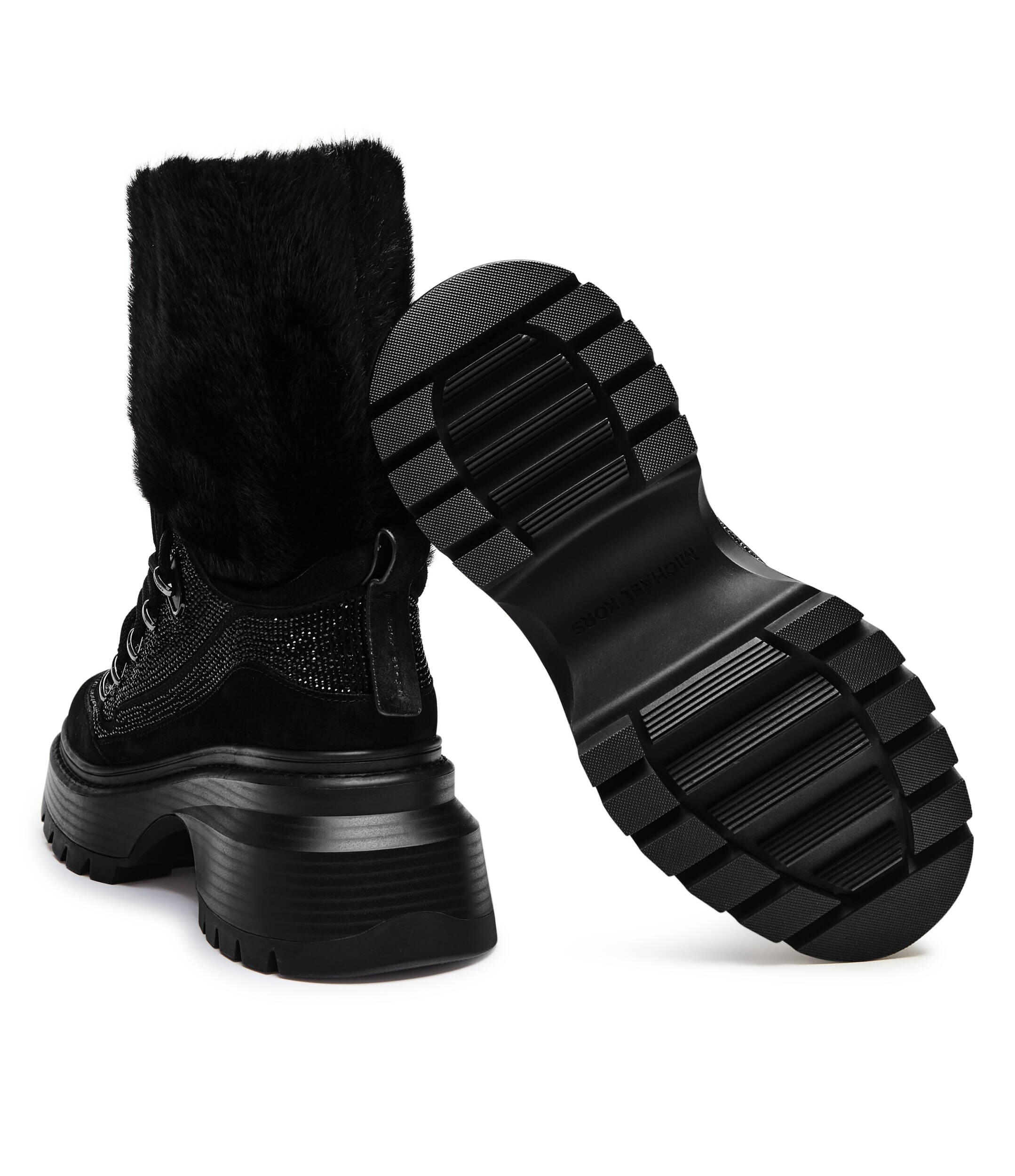 Michael Kors Căptușite botine cu platformă Shiloh cu adaos de piele