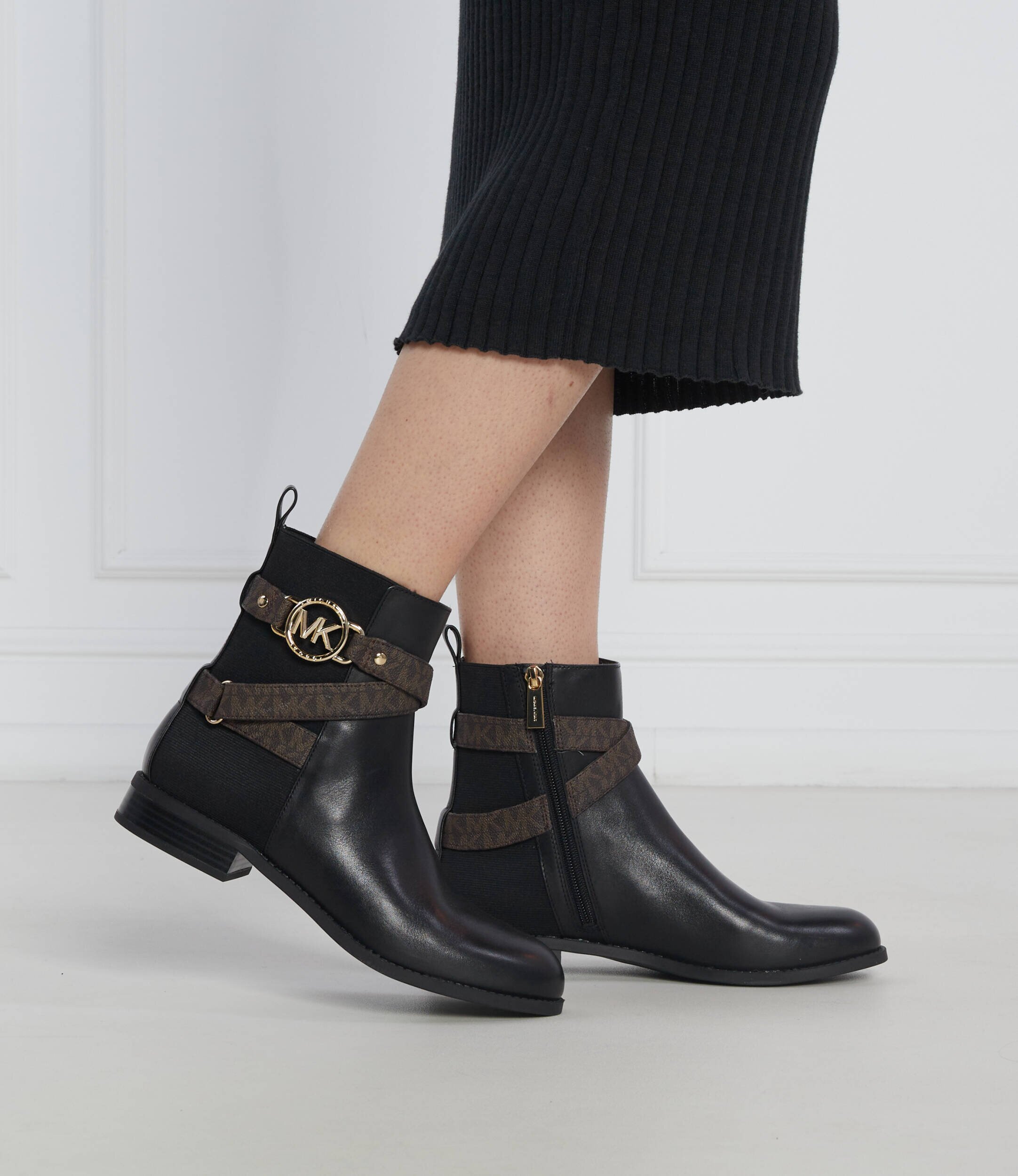 Michael Kors De piele botine Rory Flat