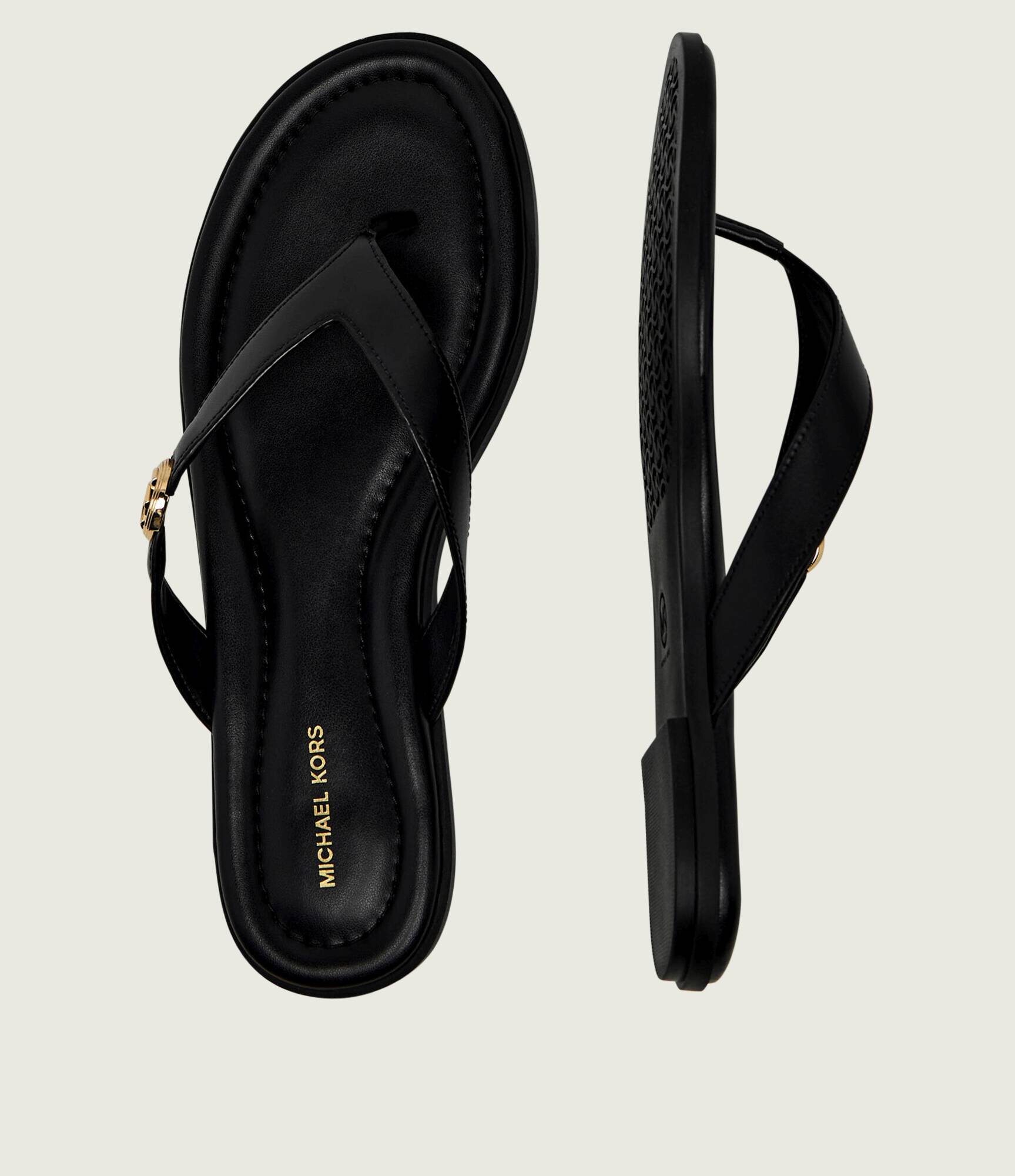 Michael Kors De piele flip flops ERIN THONG