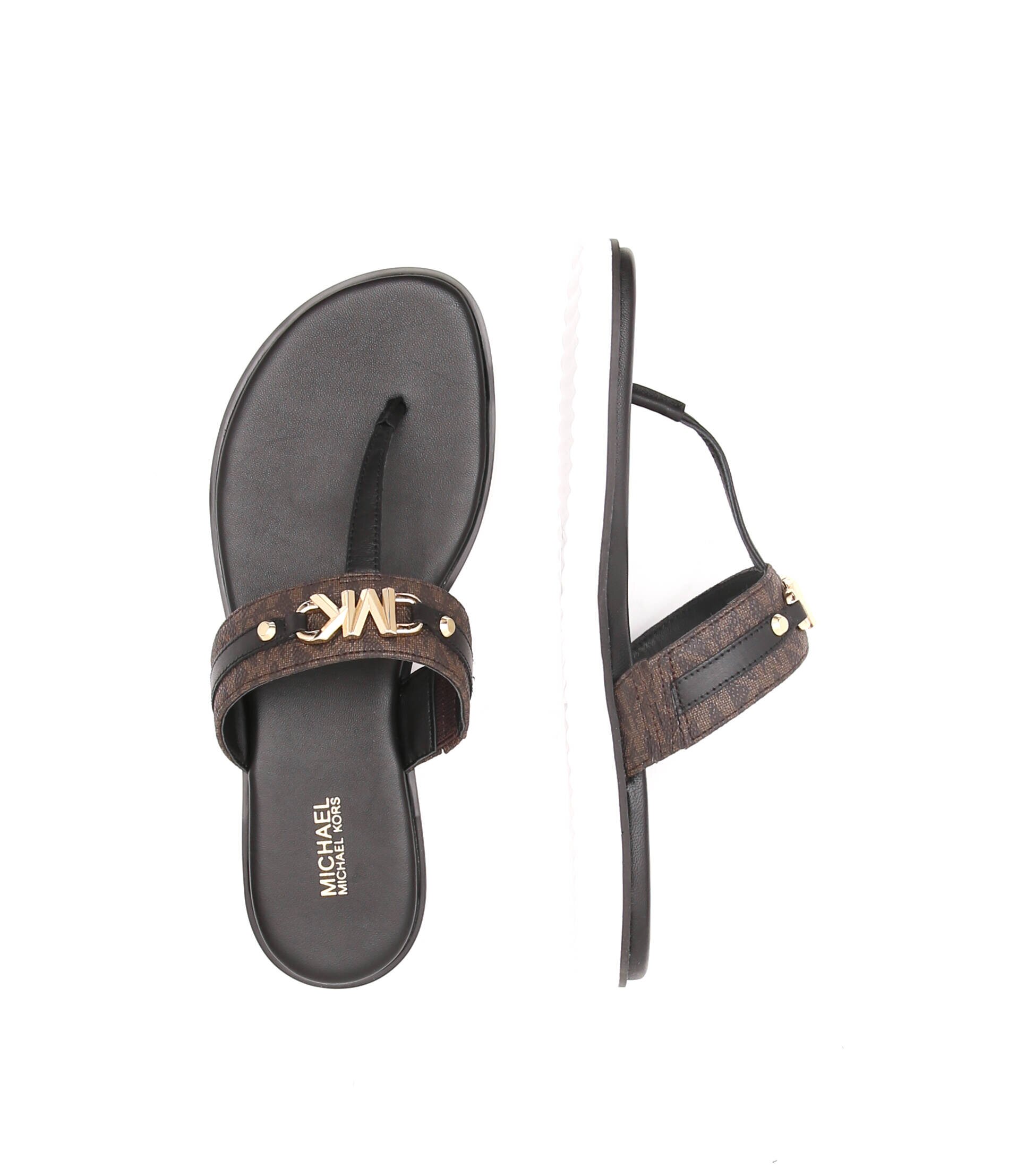 Michael Kors De piele flip flops Farrah