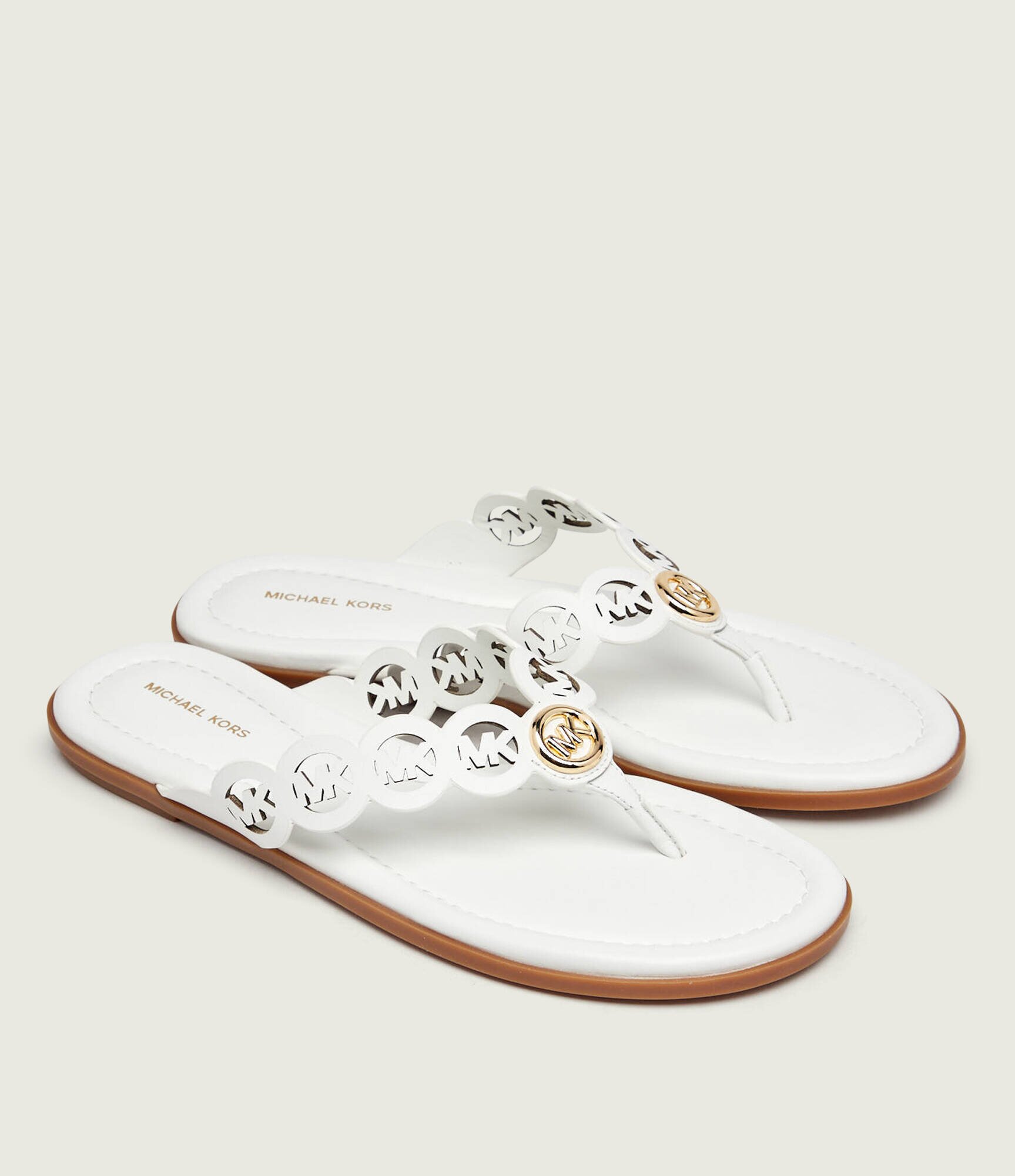 Michael Kors De piele flip flops Janie