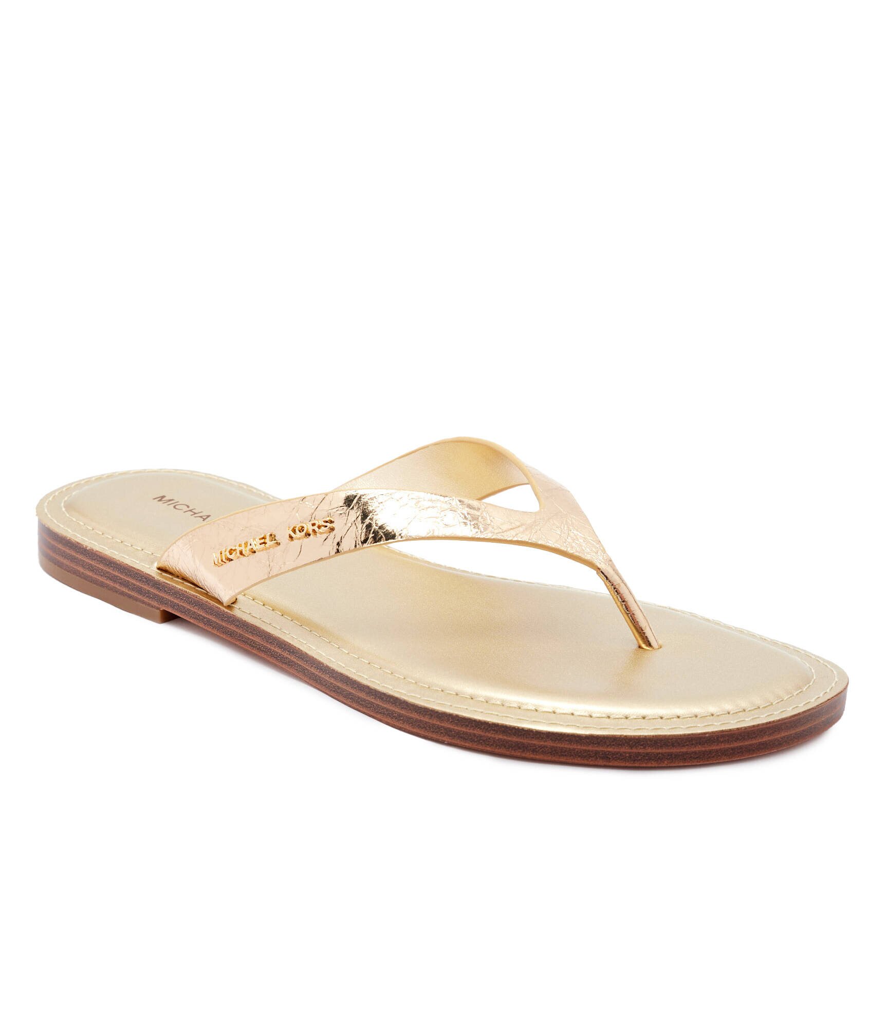 Michael Kors De piele flip flops Koko