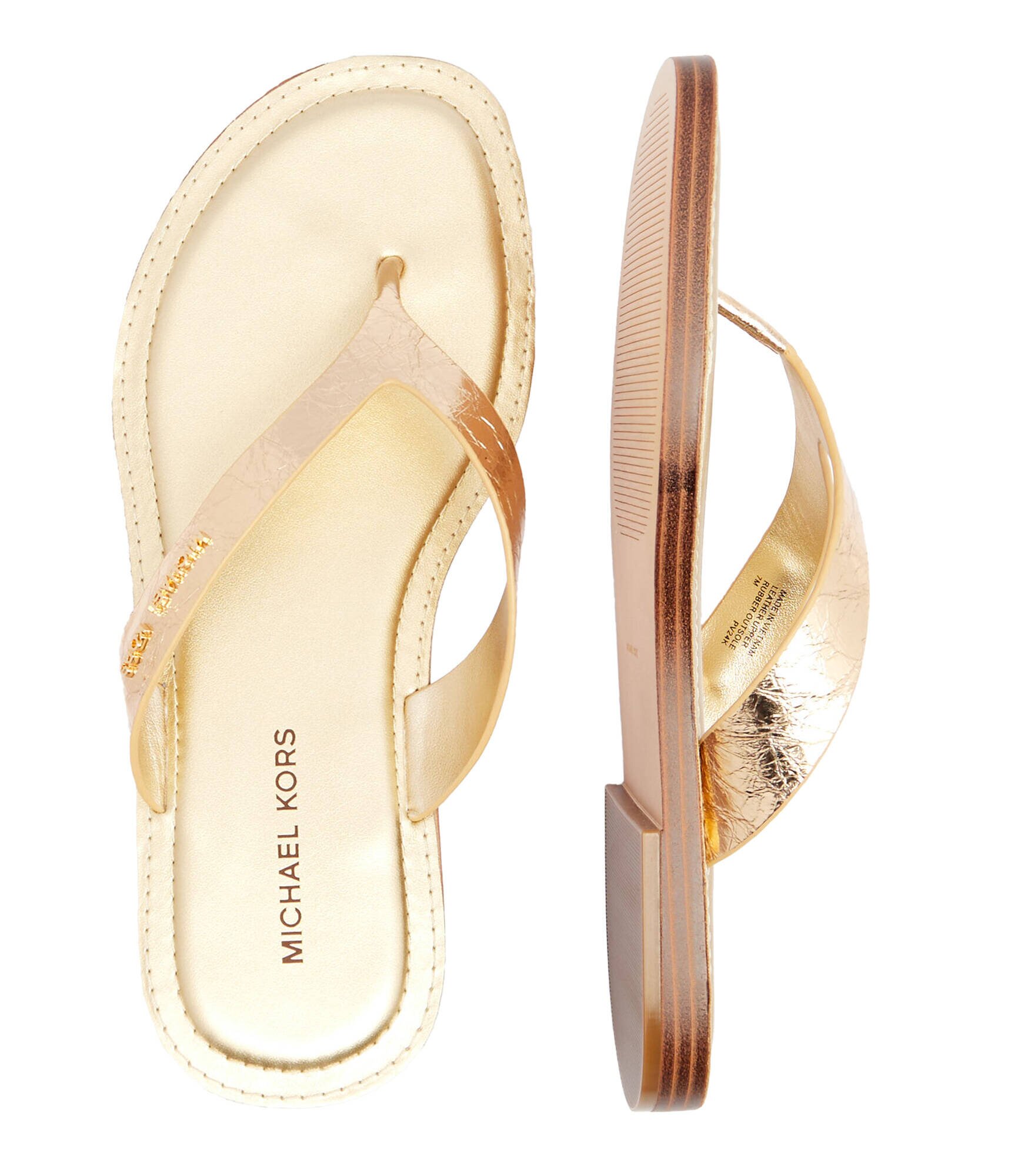 Michael Kors De piele flip flops Koko