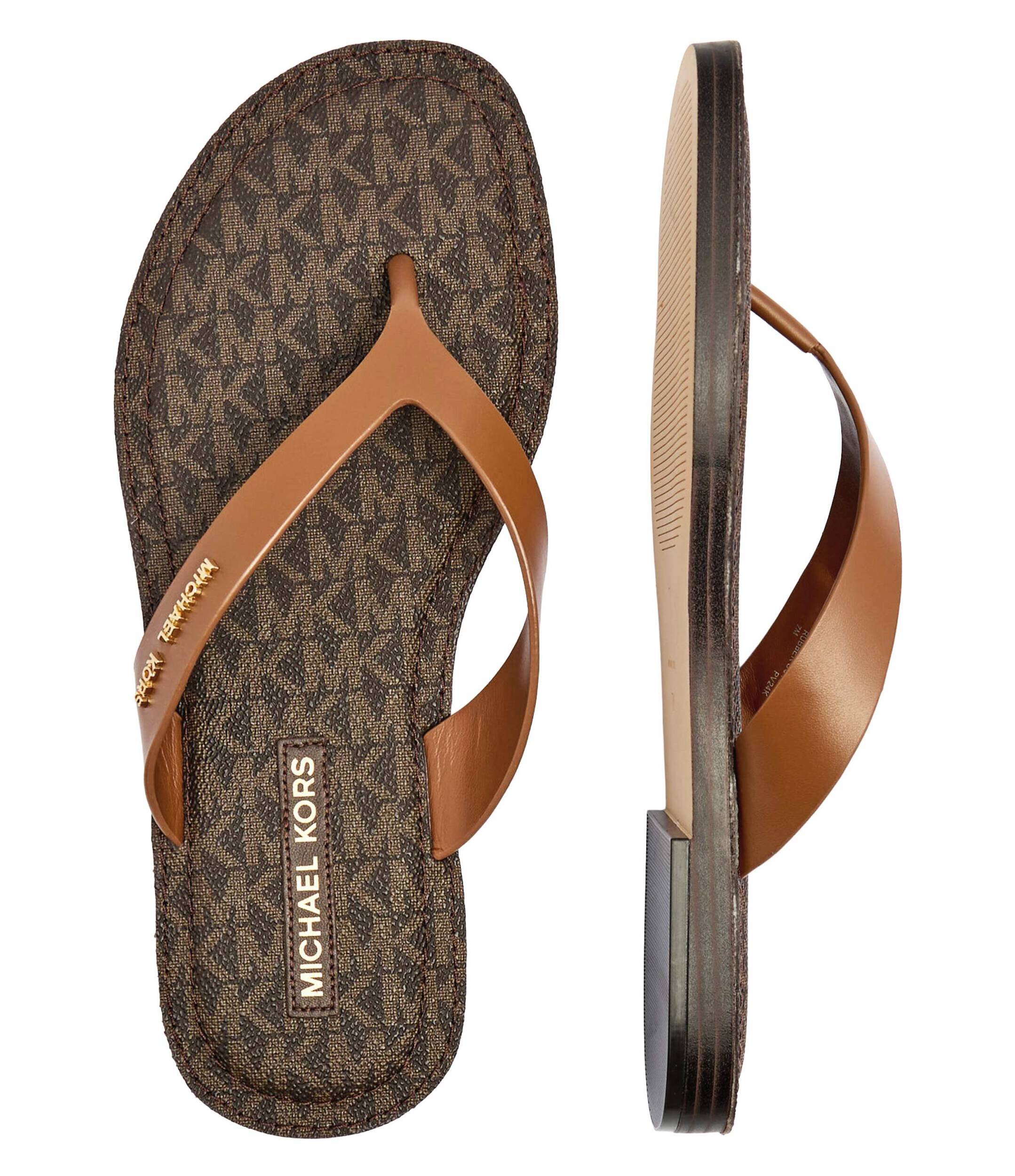 Michael Kors De piele flip flops Koko