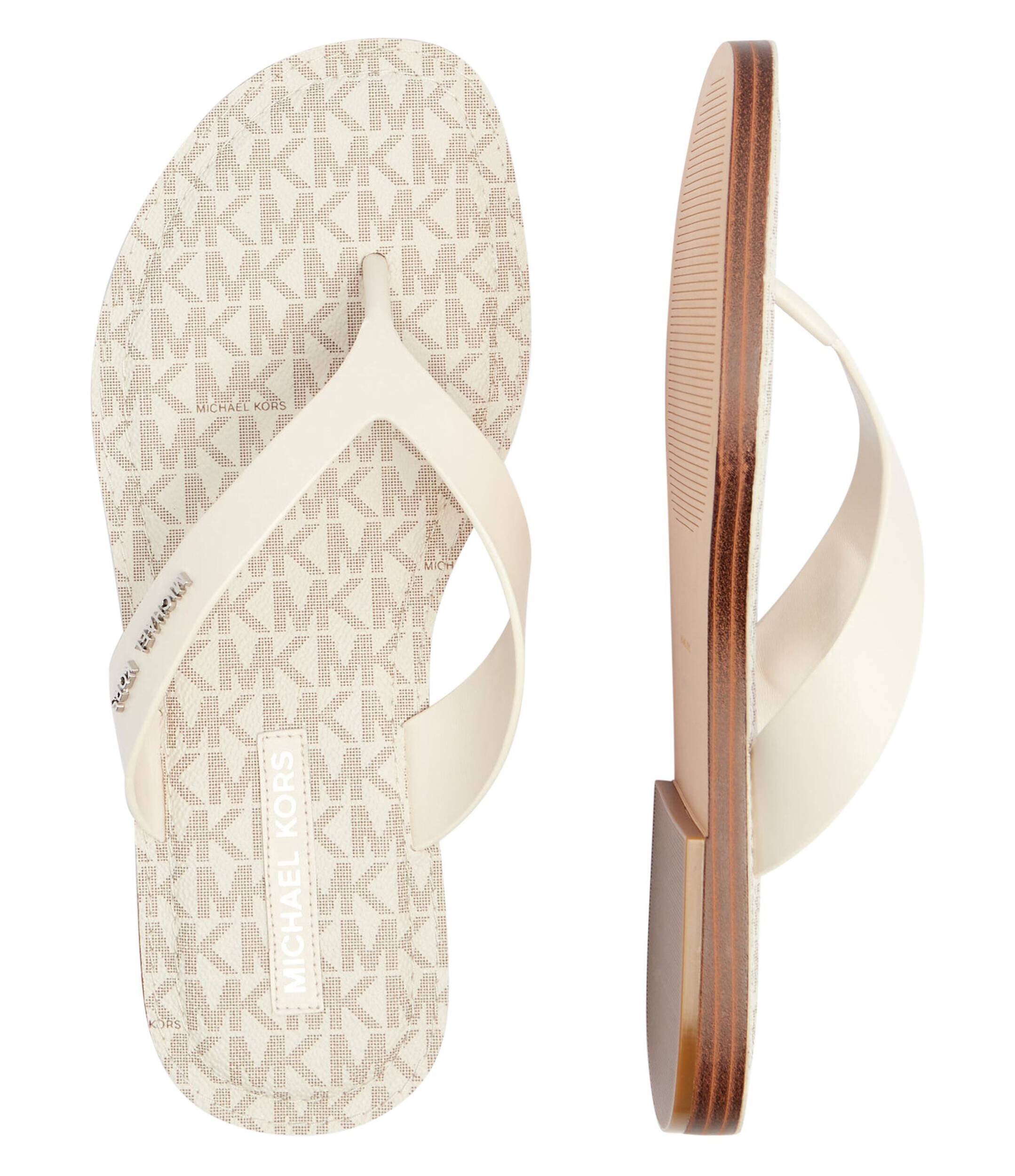 Michael Kors De piele flip flops Koko