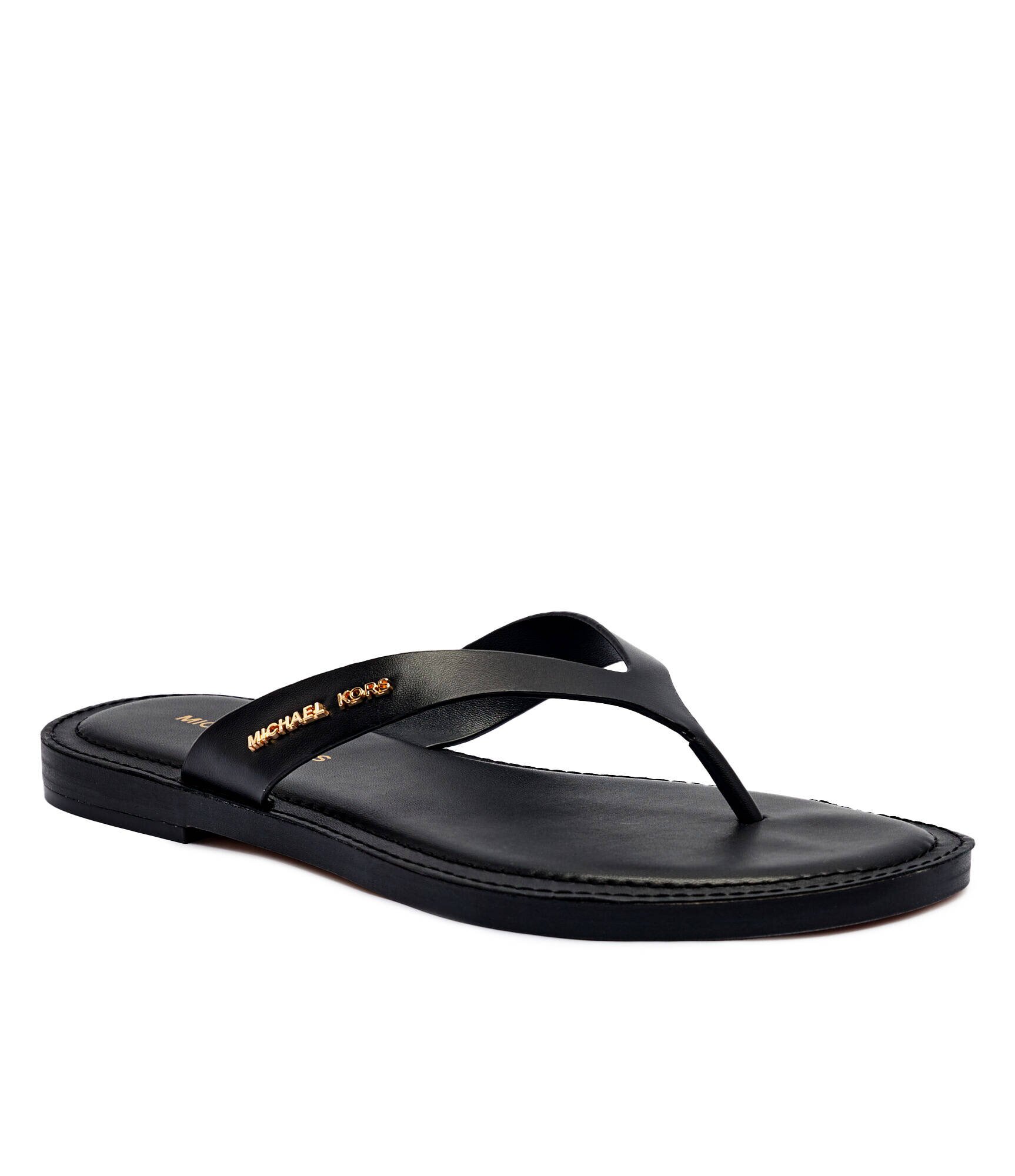 Michael Kors De piele flip flops Koko