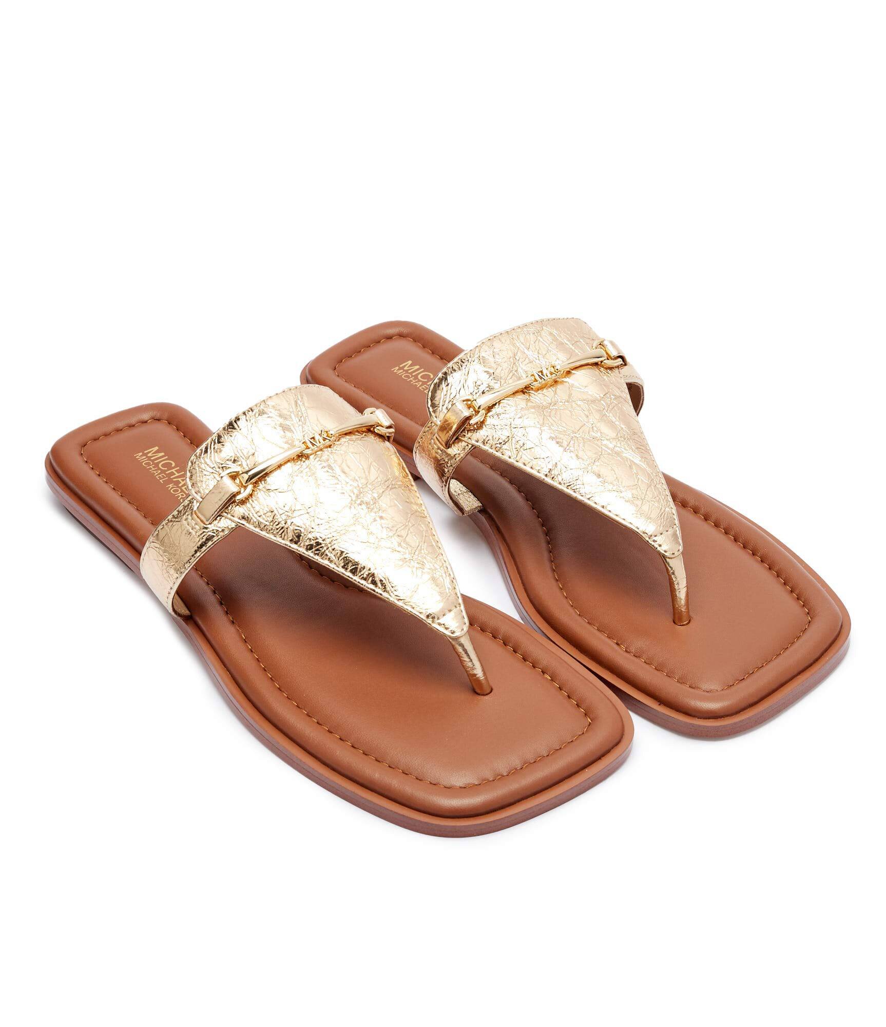 Michael Kors De piele flip flops Lena
