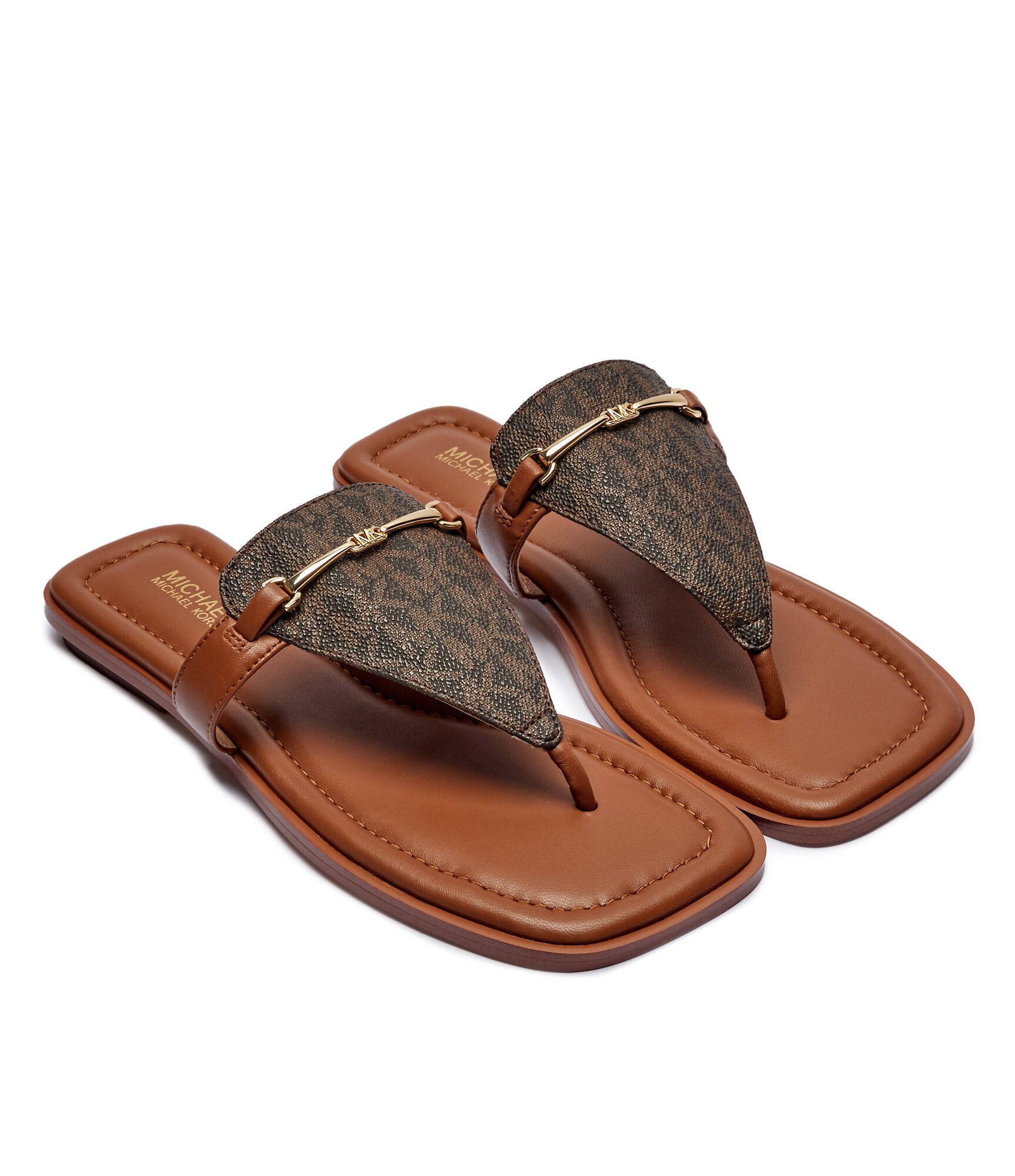 Michael Kors De piele flip flops Lena
