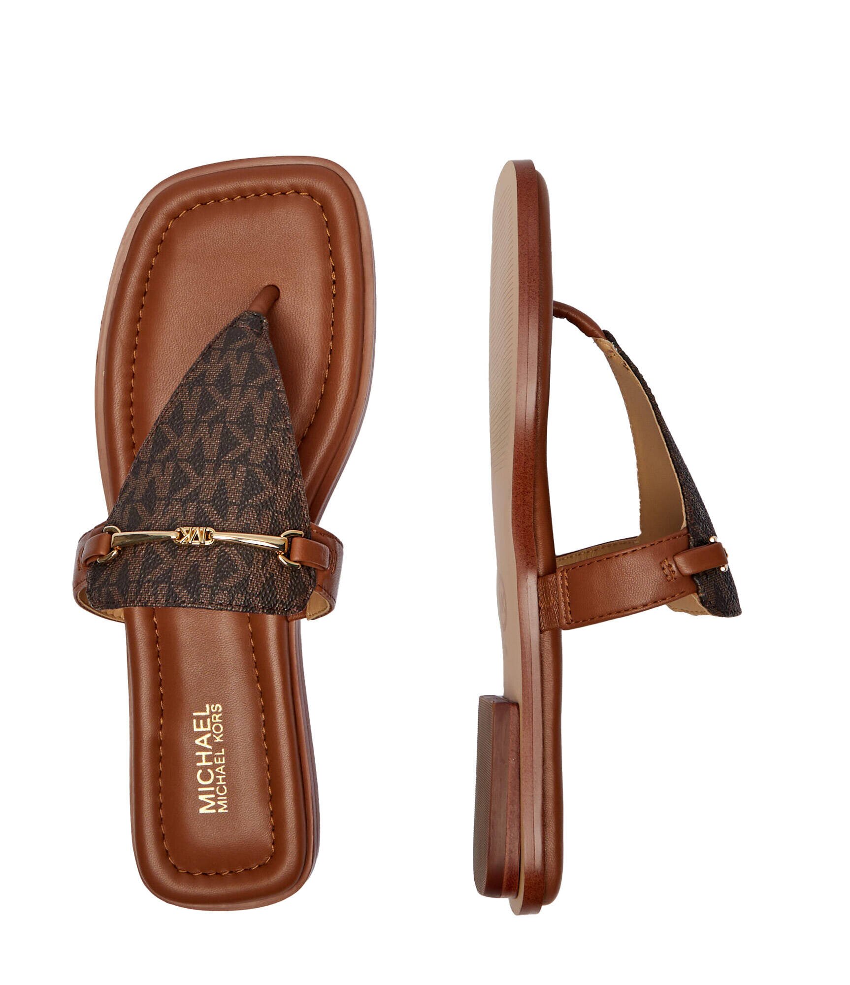 Michael Kors De piele flip flops Lena