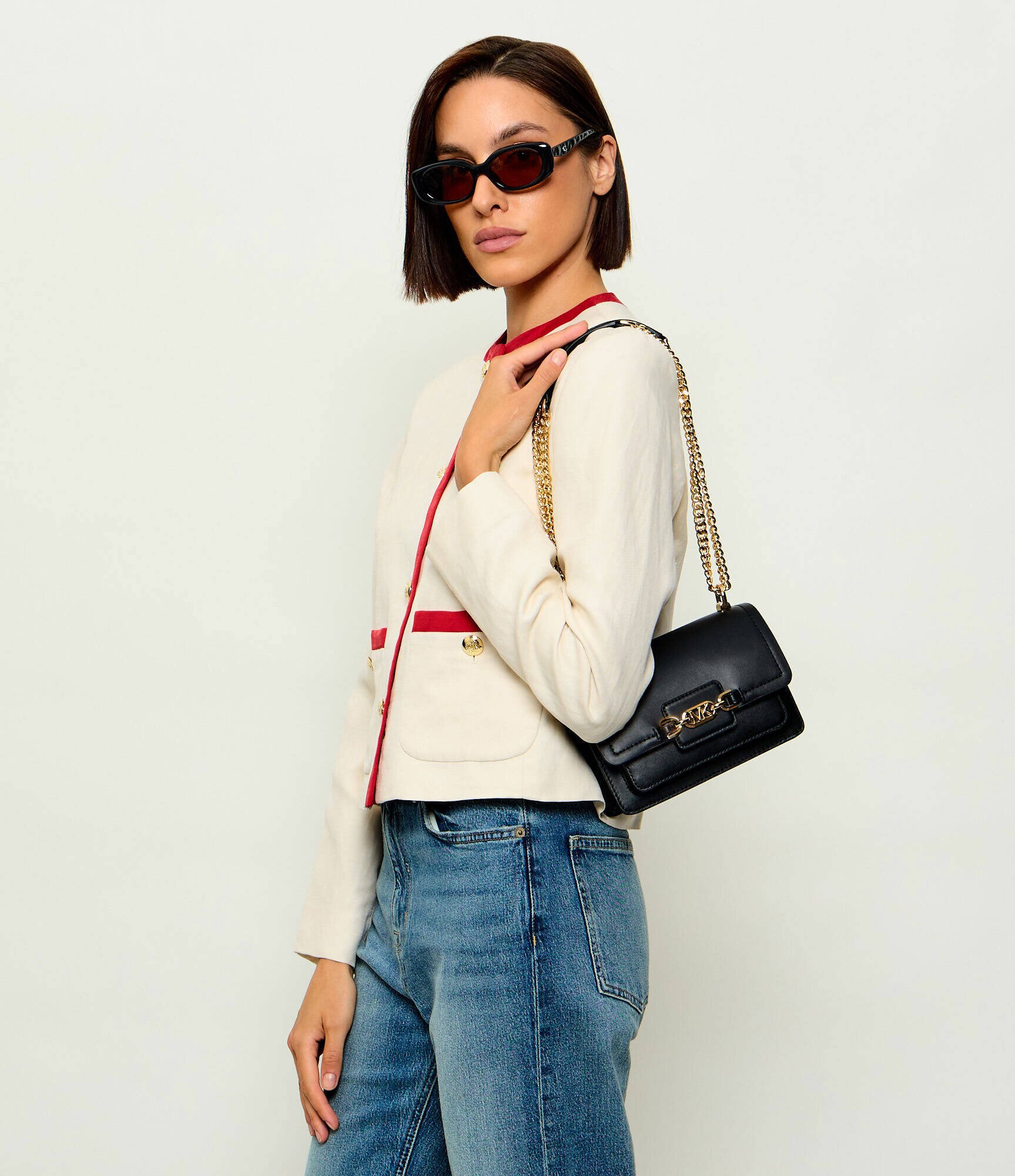 Michael Kors De piele geantă poștaș HEATHER