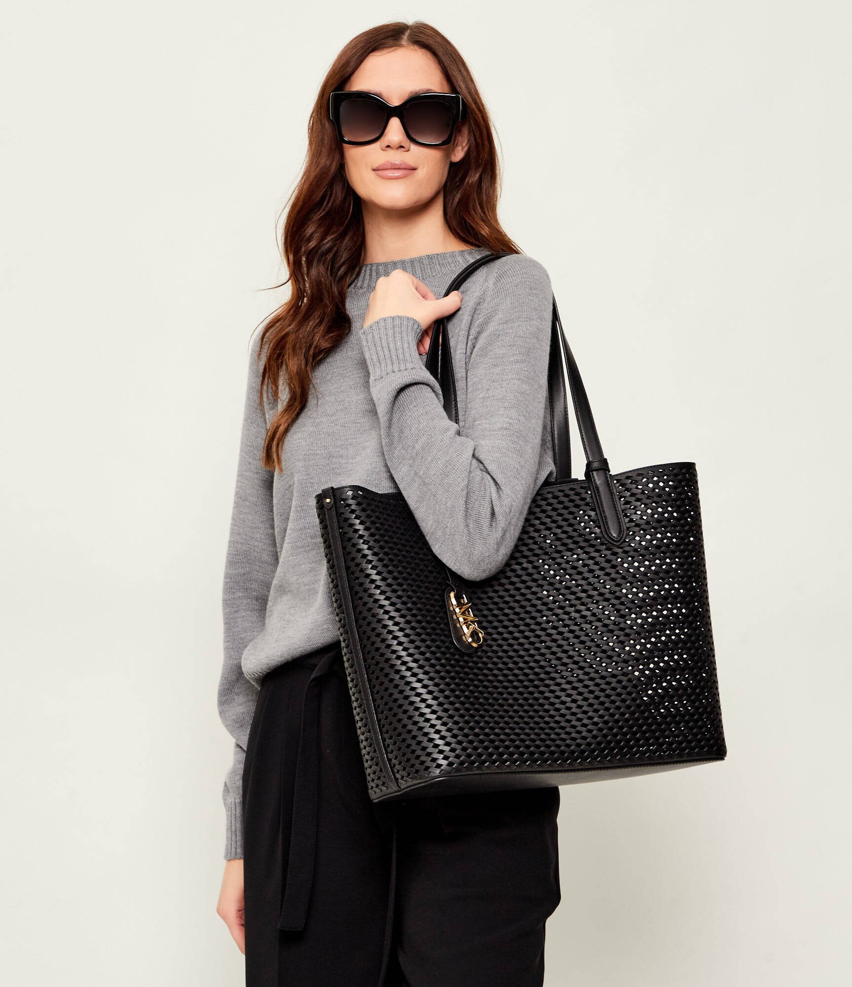 Michael Kors De piele geantă shopper + borsetă ELIZA