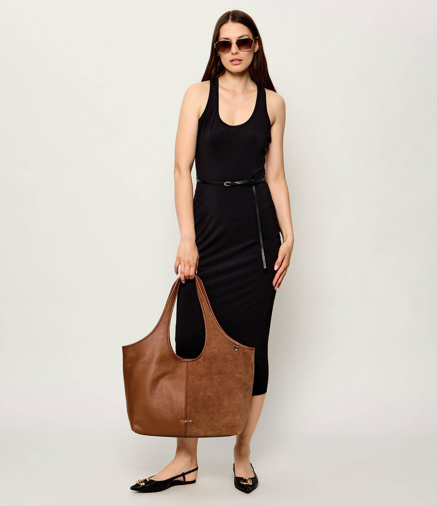 Michael Kors De piele geantă shopper Henly | piele întoarsă
