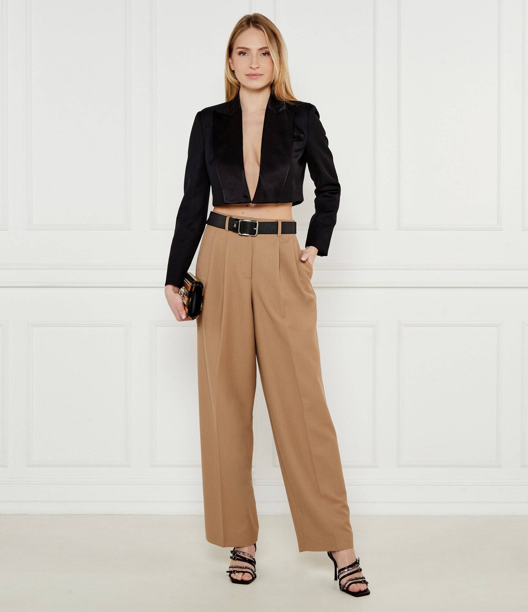 Michael Kors Pantaloni | flare fit cu adaos de lână