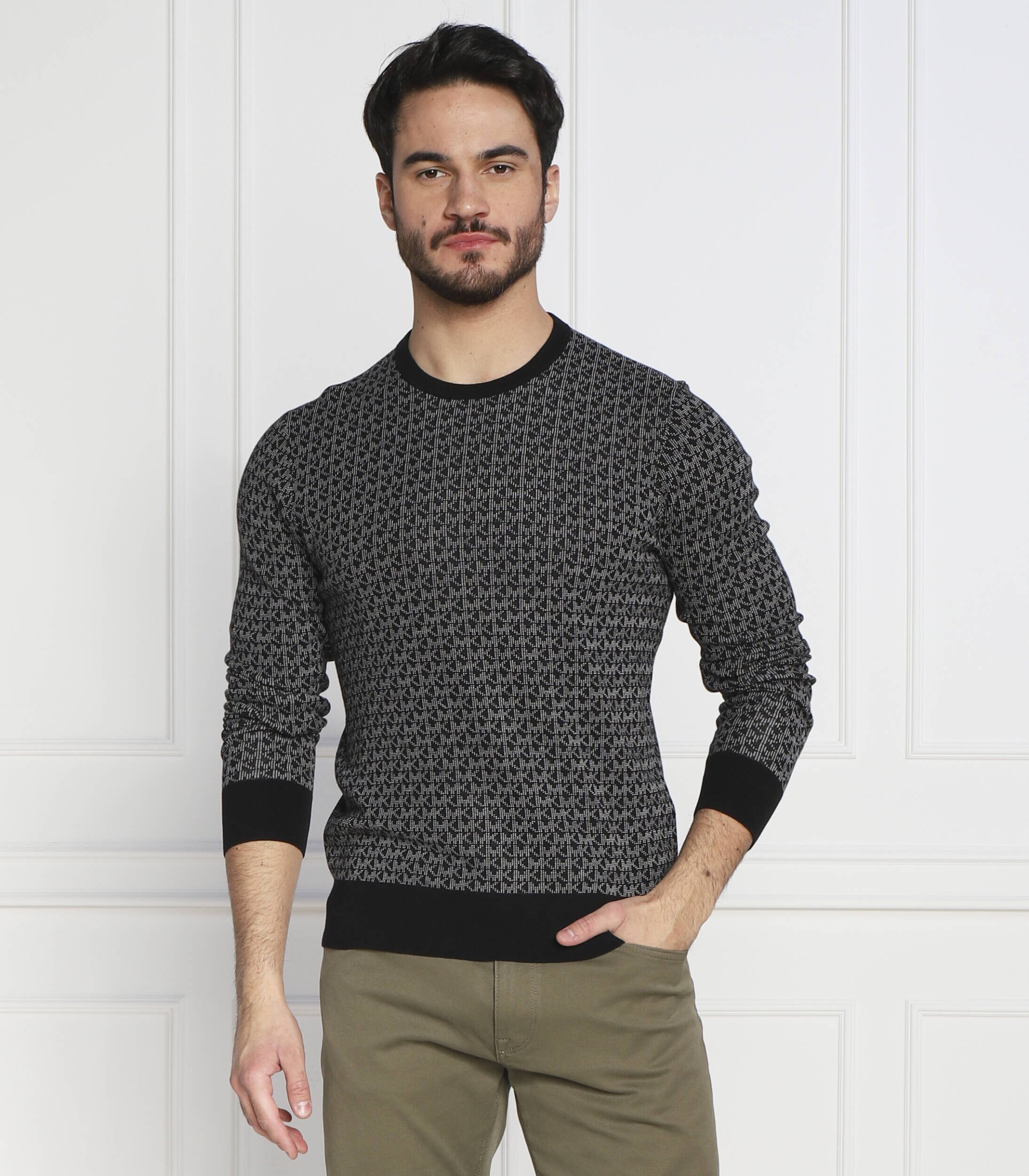 Michael Kors Pulover MICRO SIGNATURE | Slim Fit