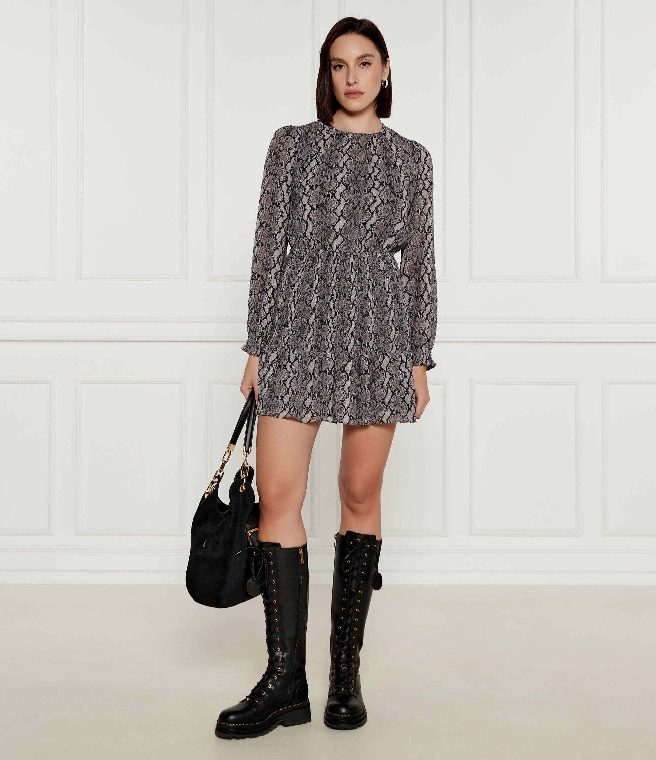Michael Kors Rochie LS MOCK