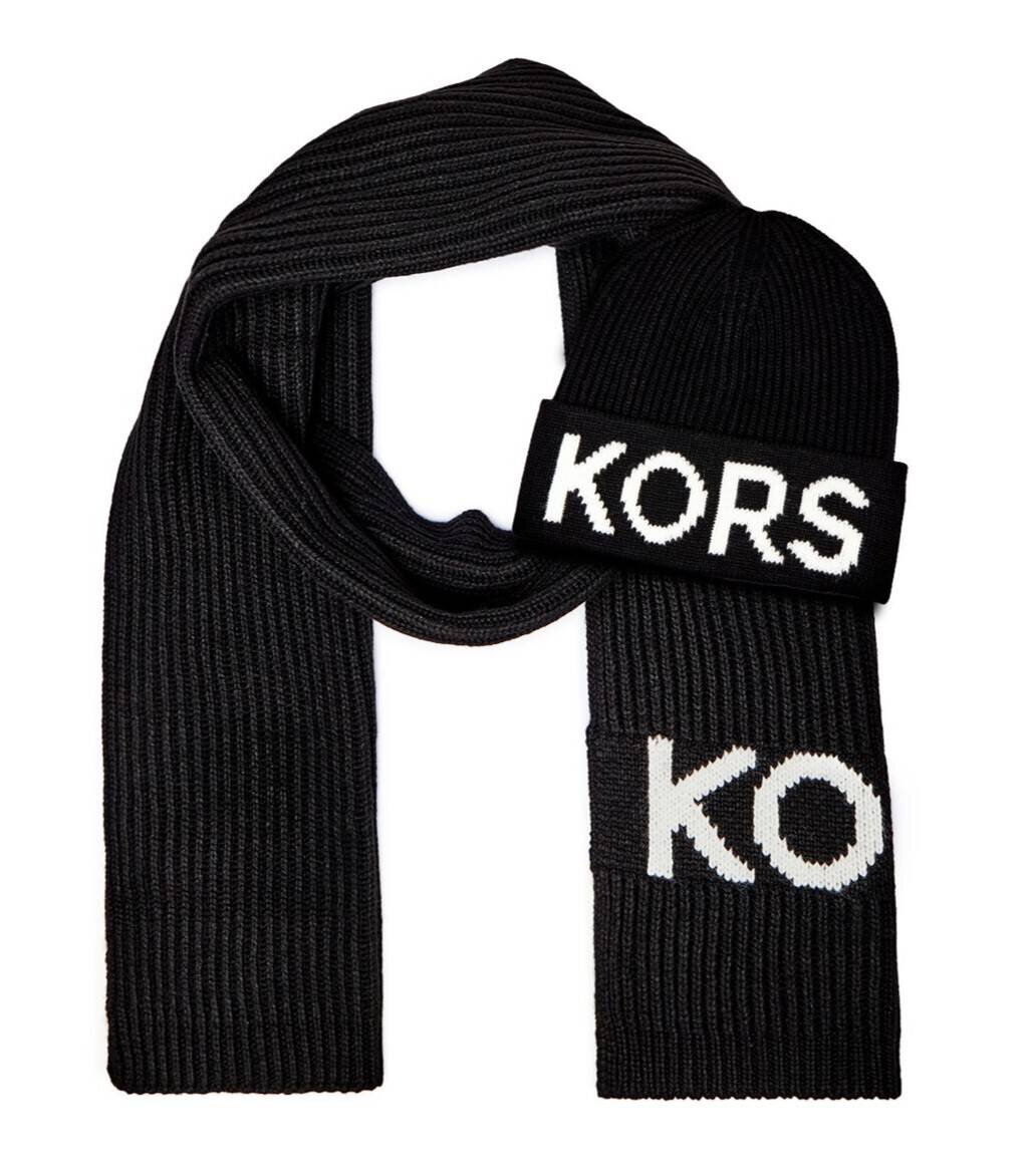 Michael Kors Șal + căciulă FISHERMAN'S RIB cu adaos de lână