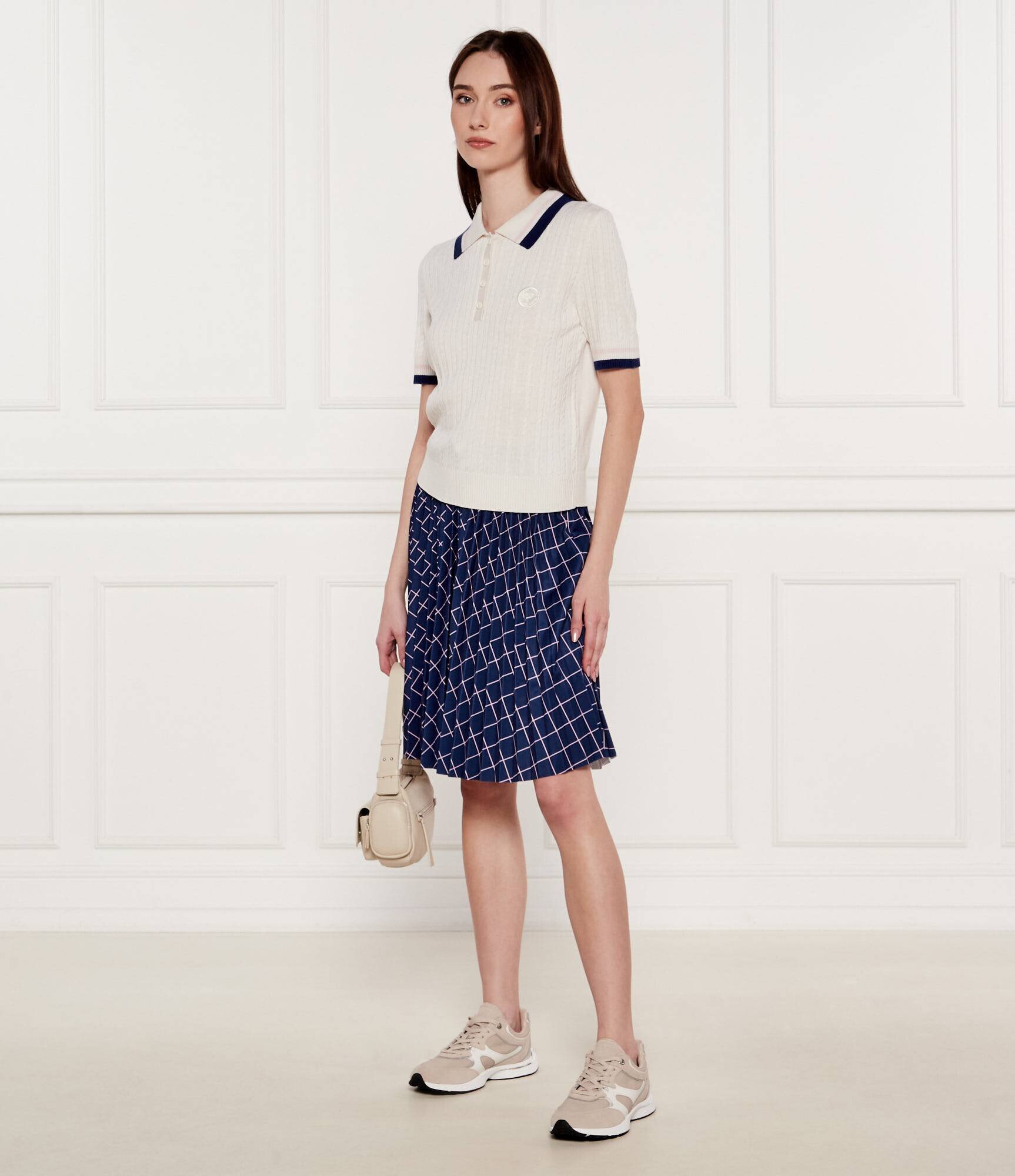 Michael Kors Sneakers Riley cu adaos de piele