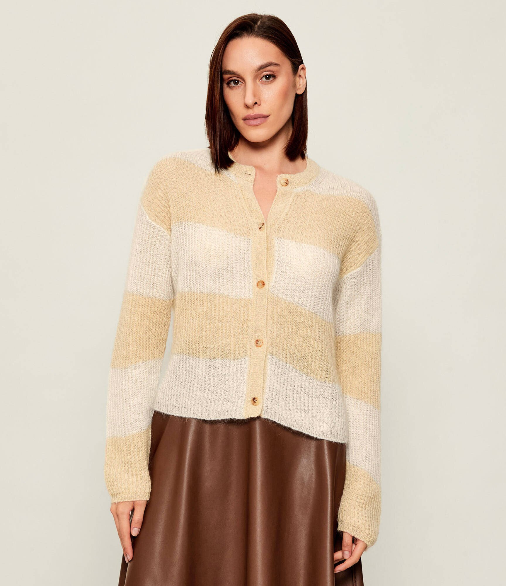 MM Cardigan MEANDRO | Loose fit cu adaos de lână