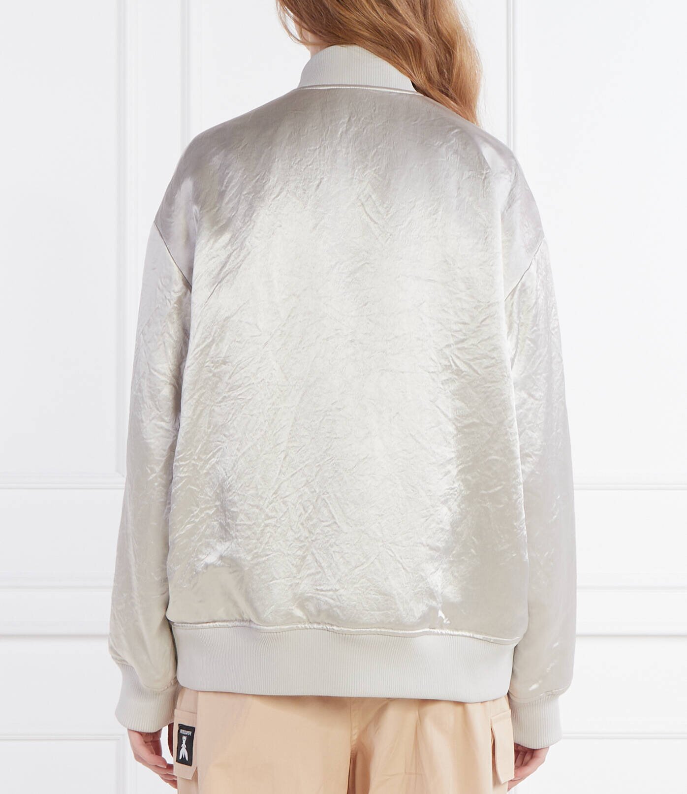 MM De satin geacă bomber | Oversize fit cu adaos de lână