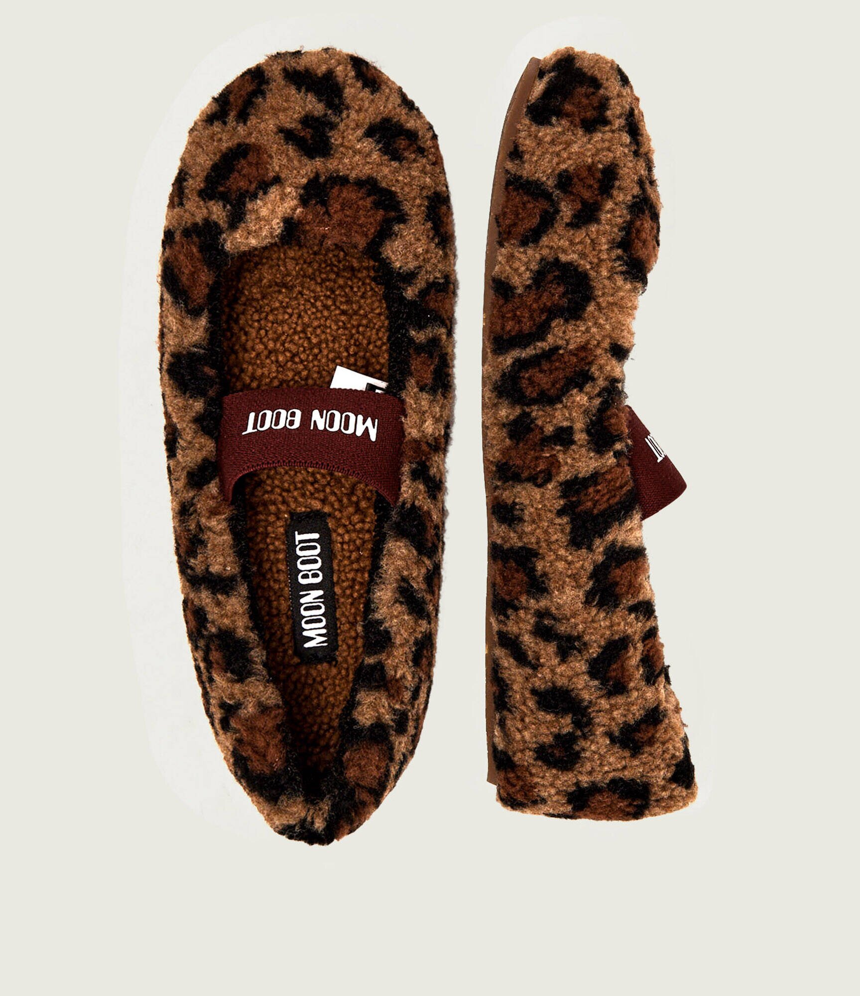 Moon Boot Căptușite balerini MB Fleece Ballerina Leopard Mary Jane cu adaos de lână