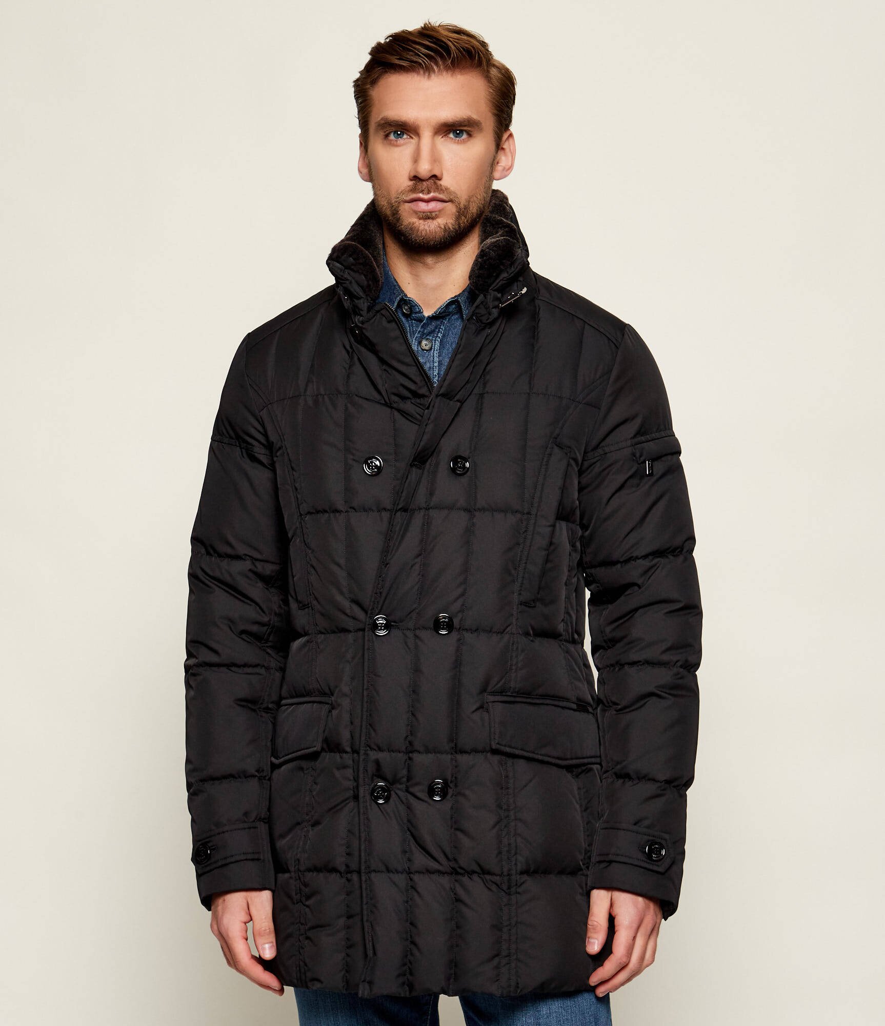 MooRER Geacă de puf MORRIS-KM | Slim Fit cu adaos de lână