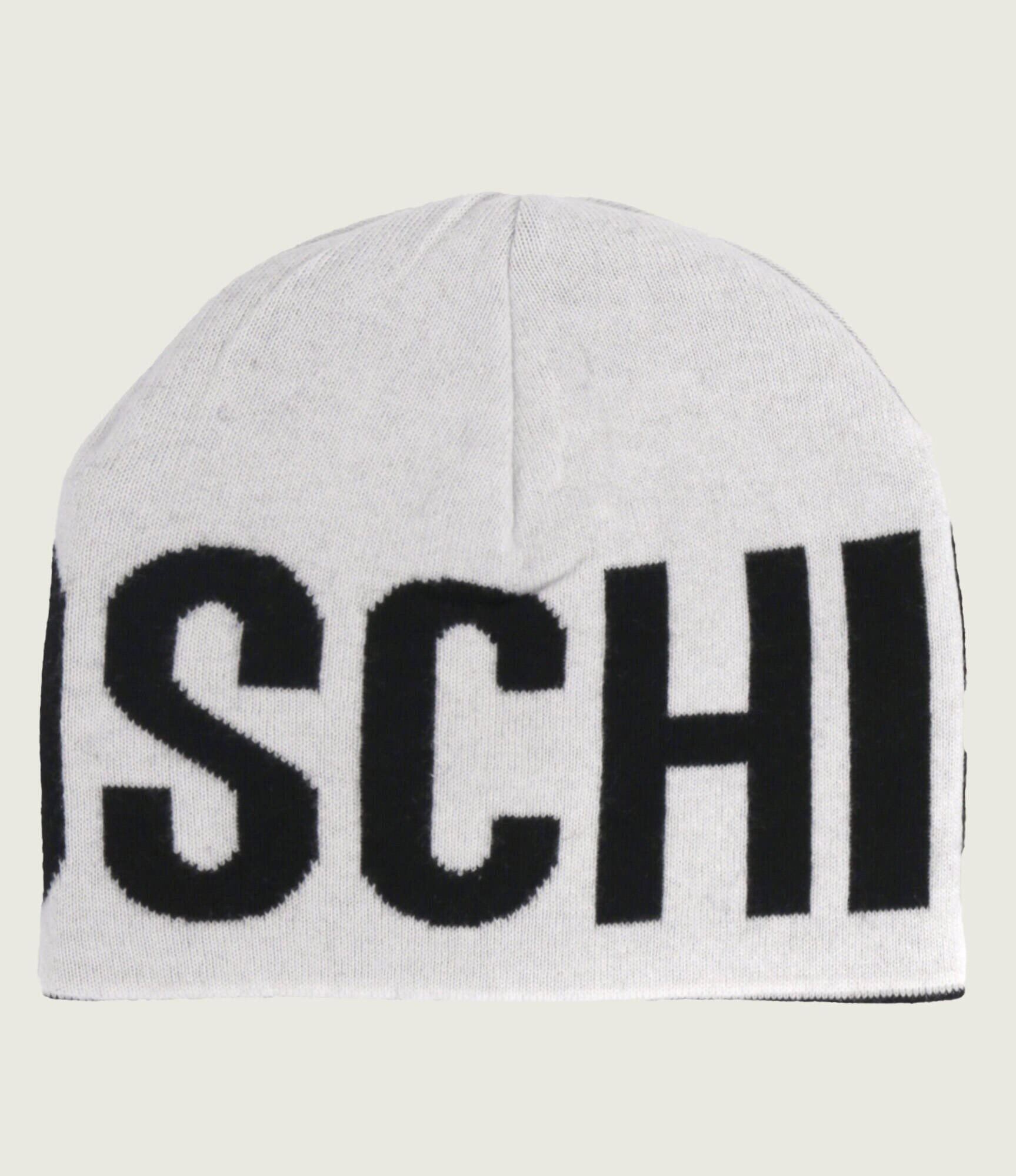 Moschino Cu două fețe căciulă cu adaos de lână și cașmir