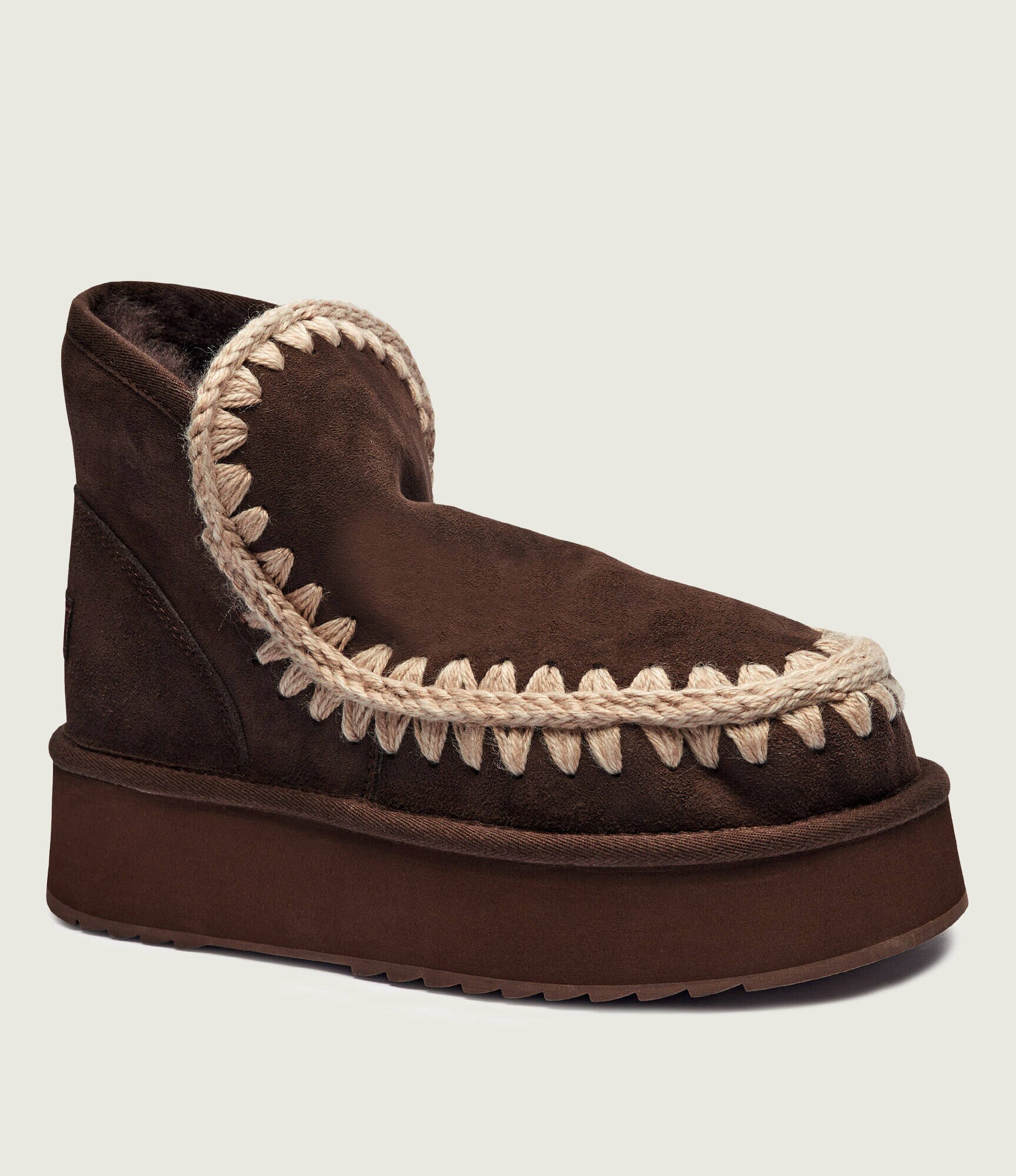 Mou Bocanci Mini Eskimo Platform | lână | piele întoarsă
