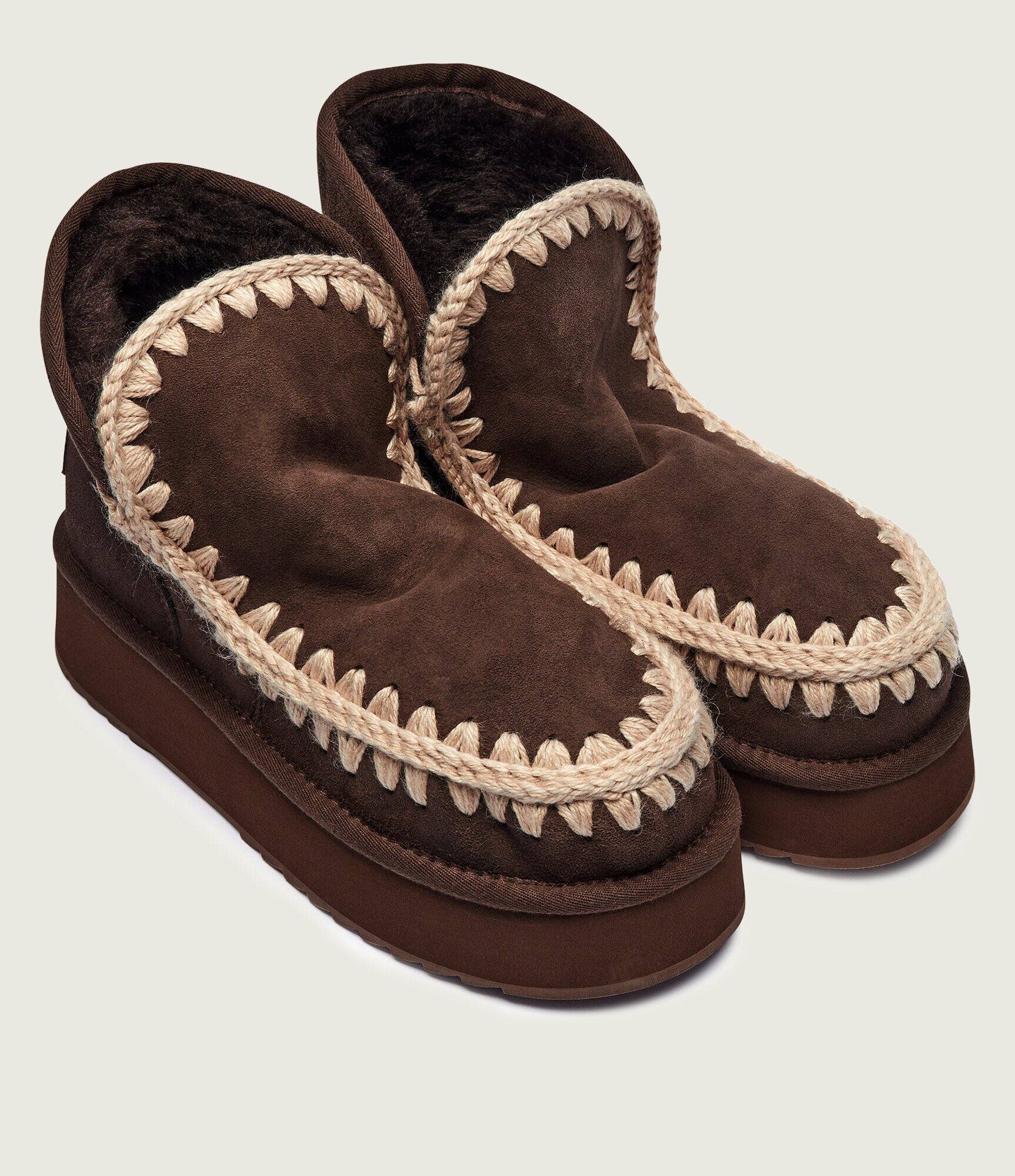 Mou Bocanci Mini Eskimo Platform | lână | piele întoarsă