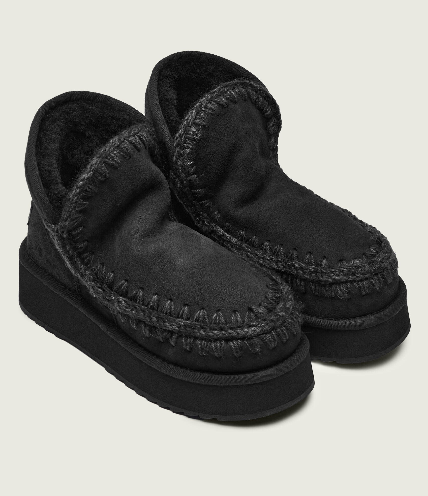 Mou Bocanci Mini Eskimo Platform | lână | piele întoarsă
