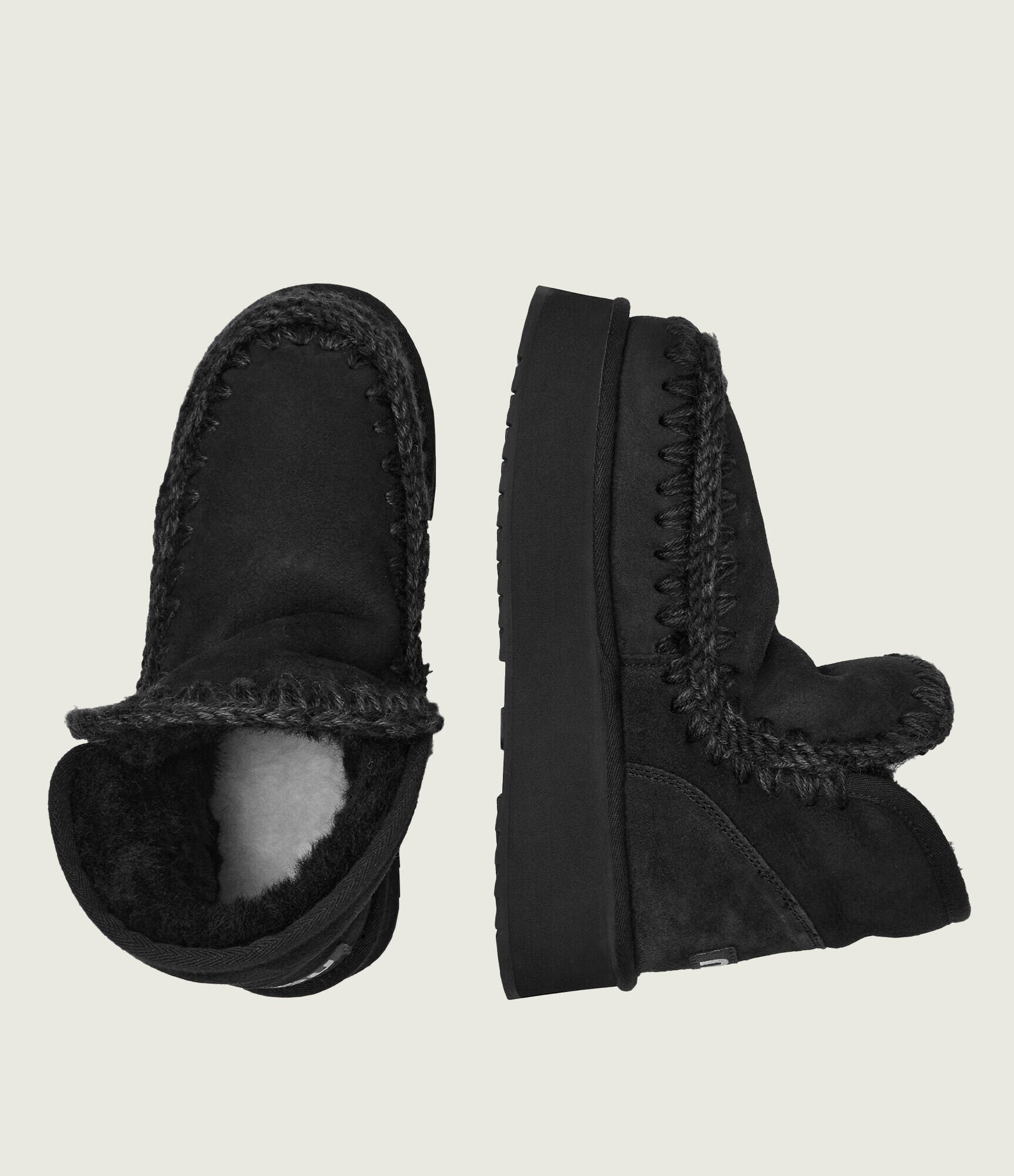 Mou Bocanci Mini Eskimo Platform | lână | piele întoarsă