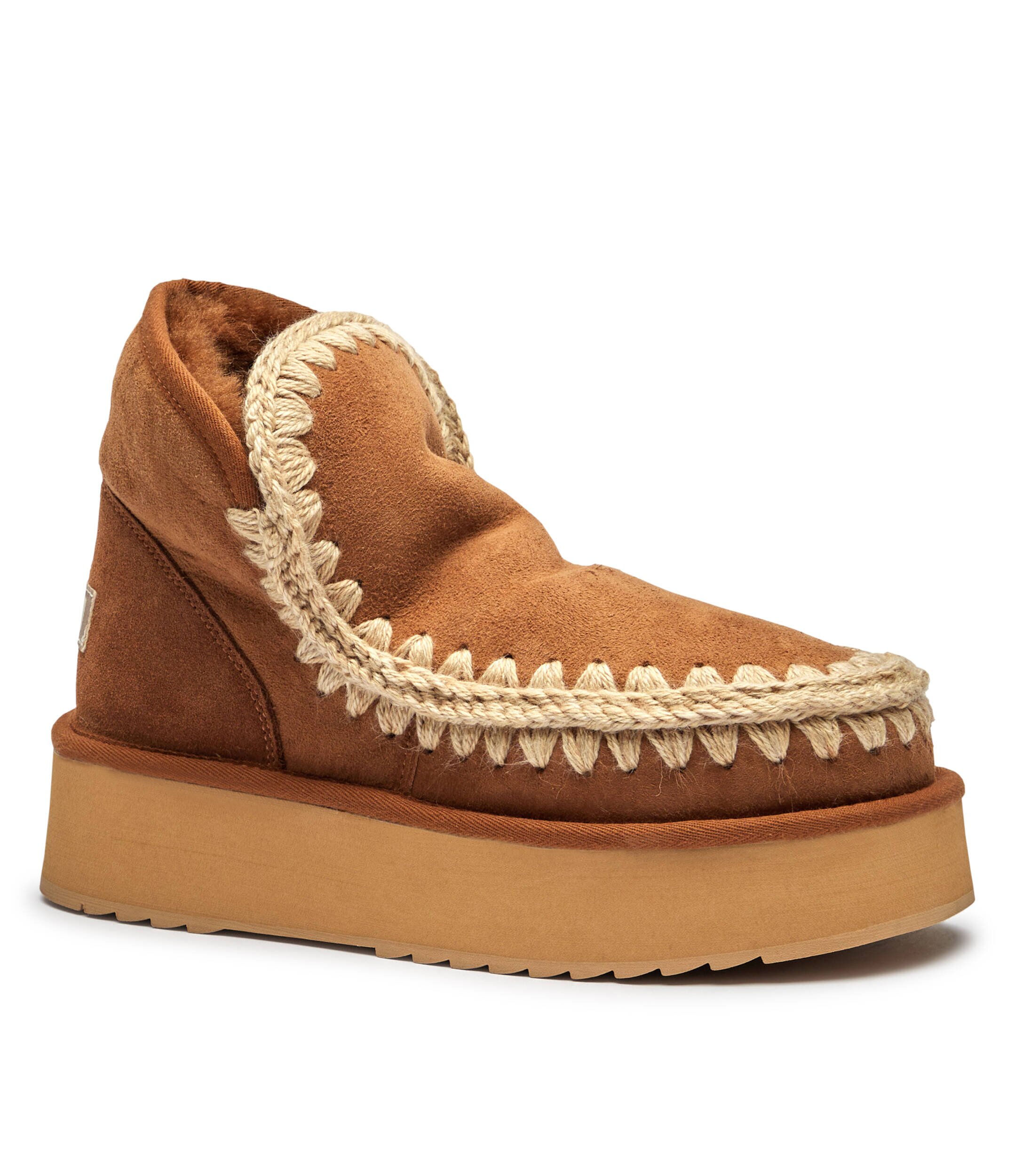 Mou Bocanci Mini Eskimo Platform | lână | piele întoarsă