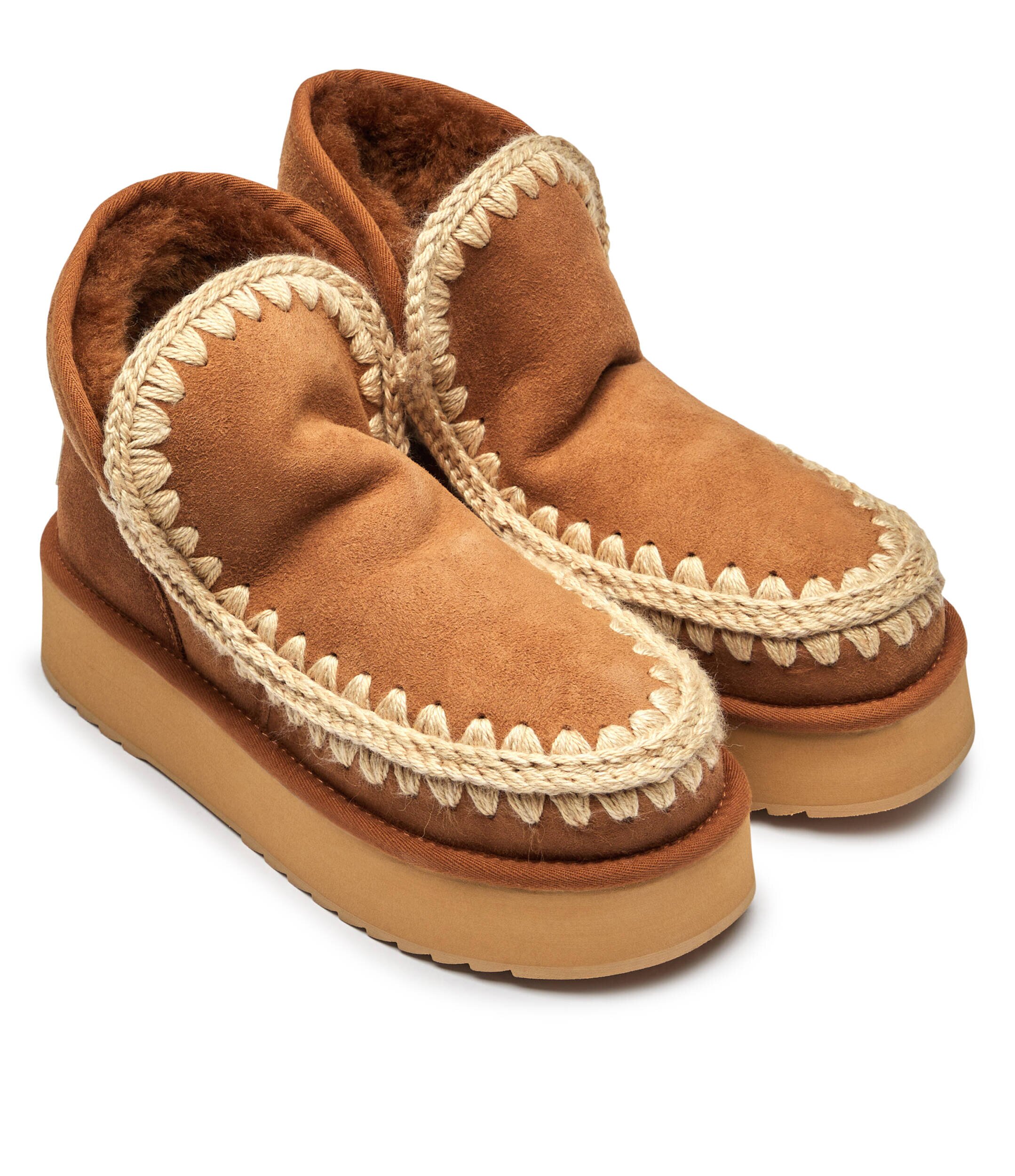 Mou Bocanci Mini Eskimo Platform | lână | piele întoarsă