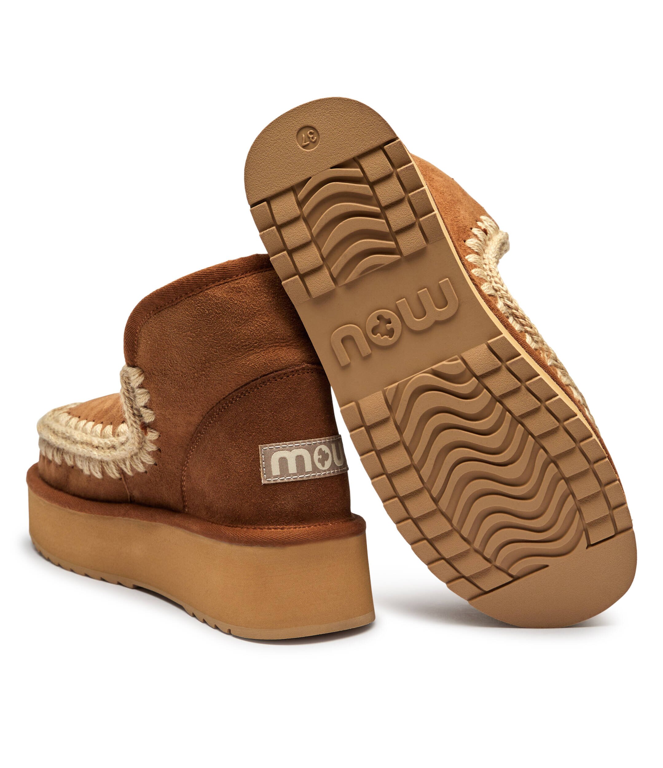 Mou Bocanci Mini Eskimo Platform | lână | piele întoarsă