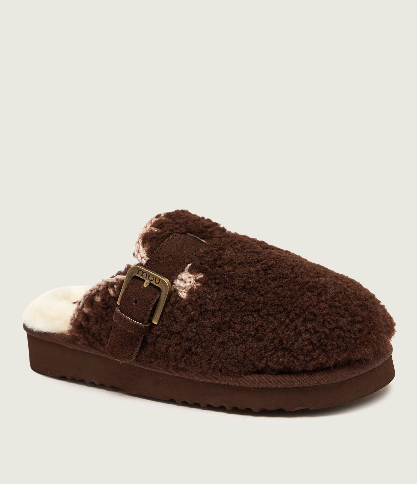Mou De lână mules (încălțăminte) Curly Clog Eskimo | shearling