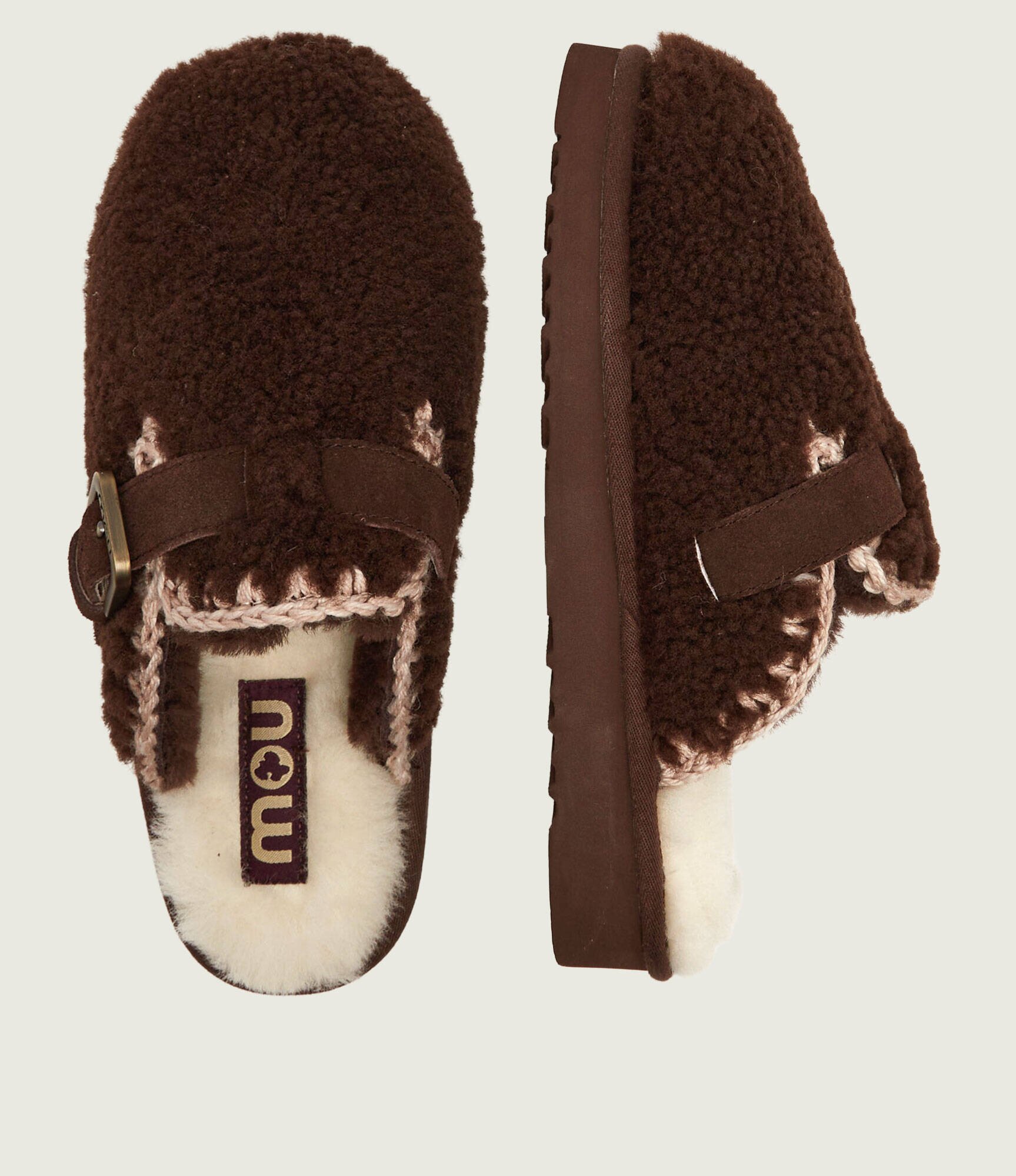 Mou De lână mules (încălțăminte) Curly Clog Eskimo | shearling