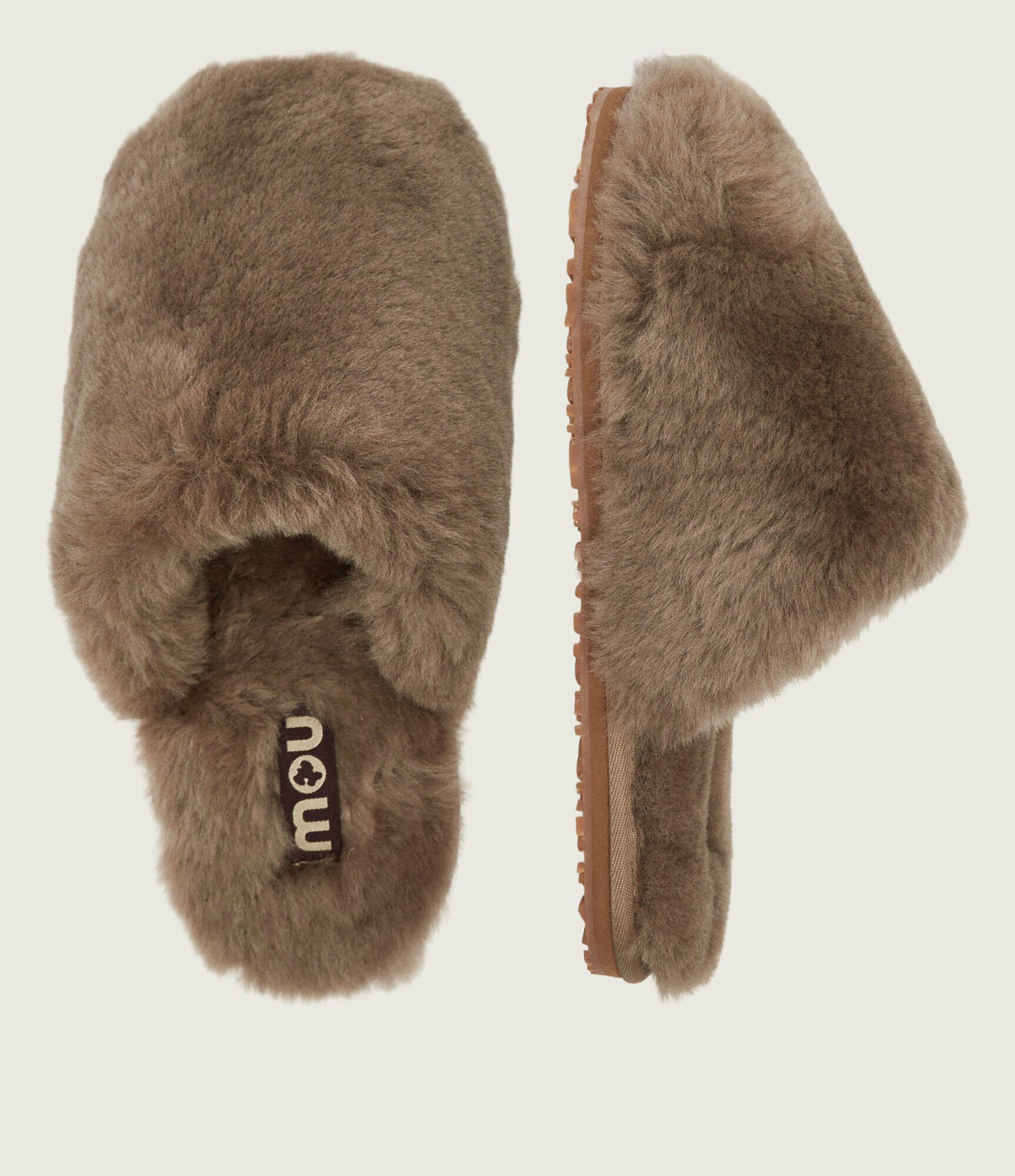 Mou De lână papuci de casă Closed Toe
