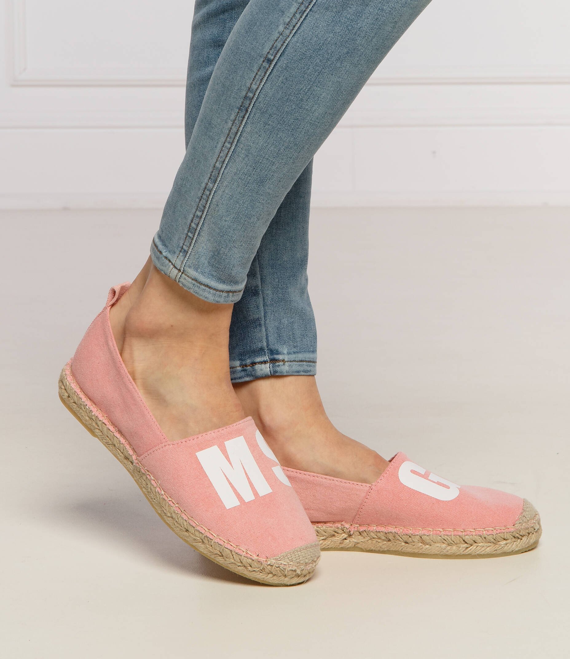 MSGM Espadrile cu adaos de piele