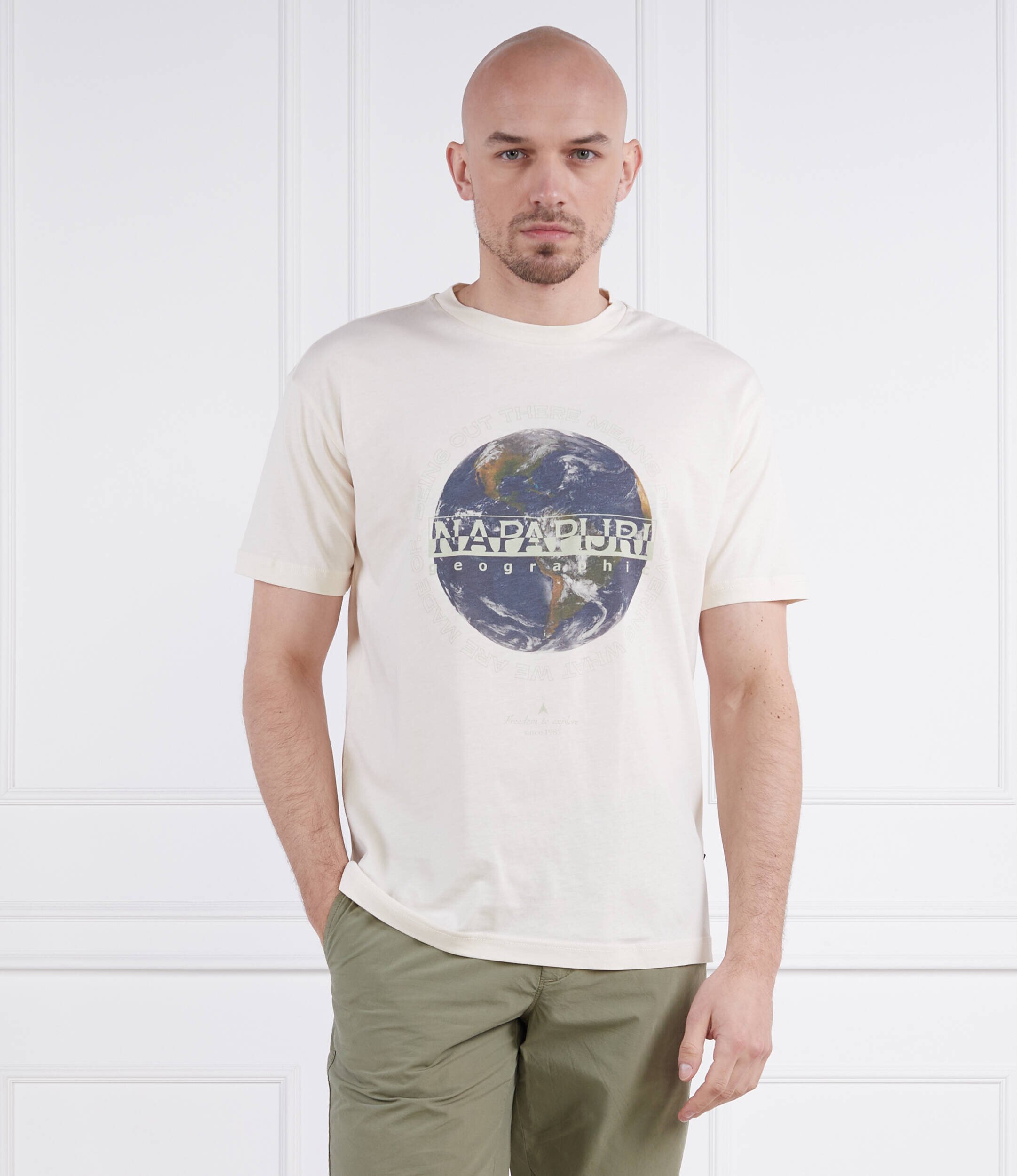 Napapijri Tricou S-DAULE SS WHITECAP GRAY | Regular Fit