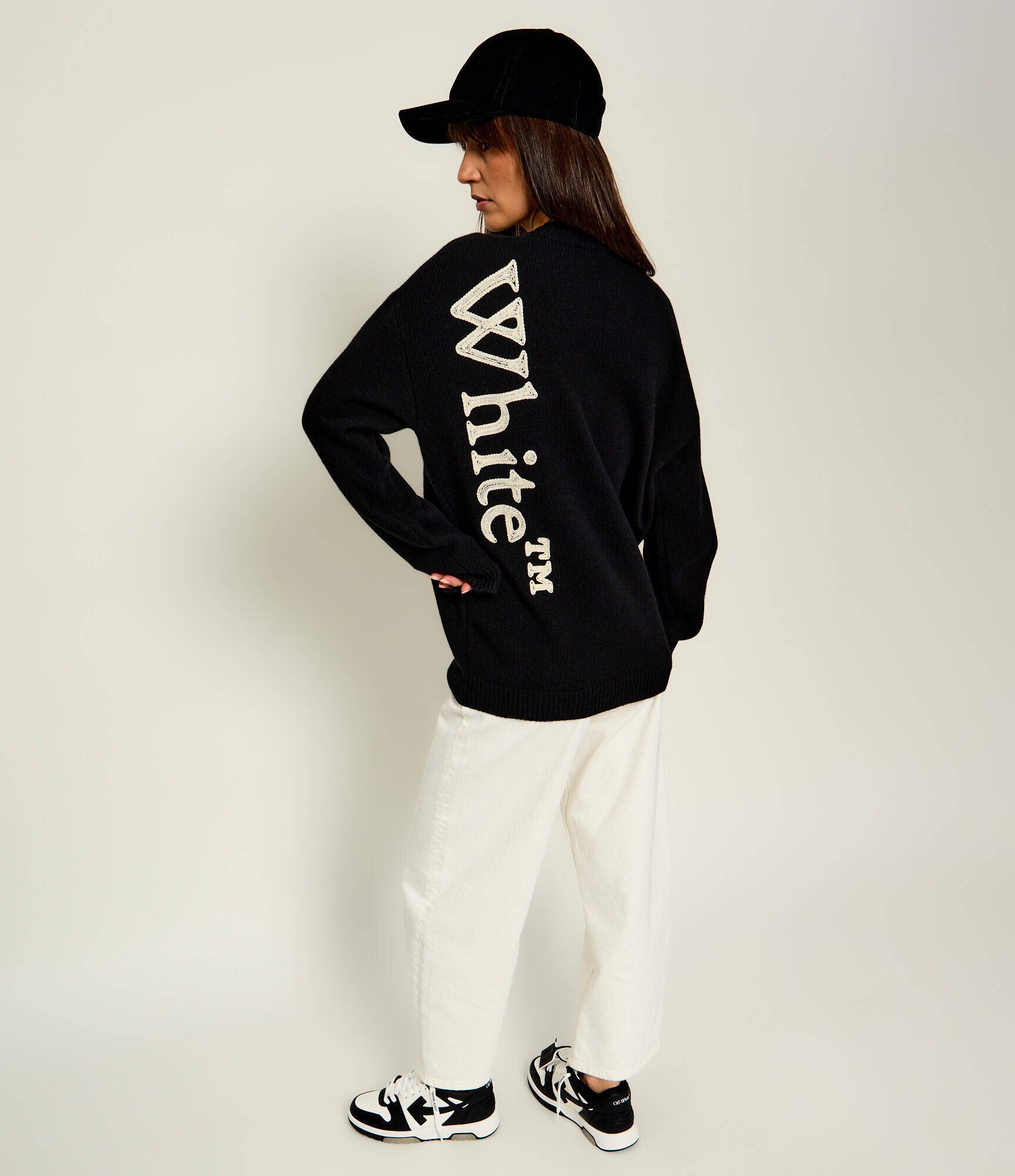OFF-WHITE De lână pulover Bookish | Loose fit